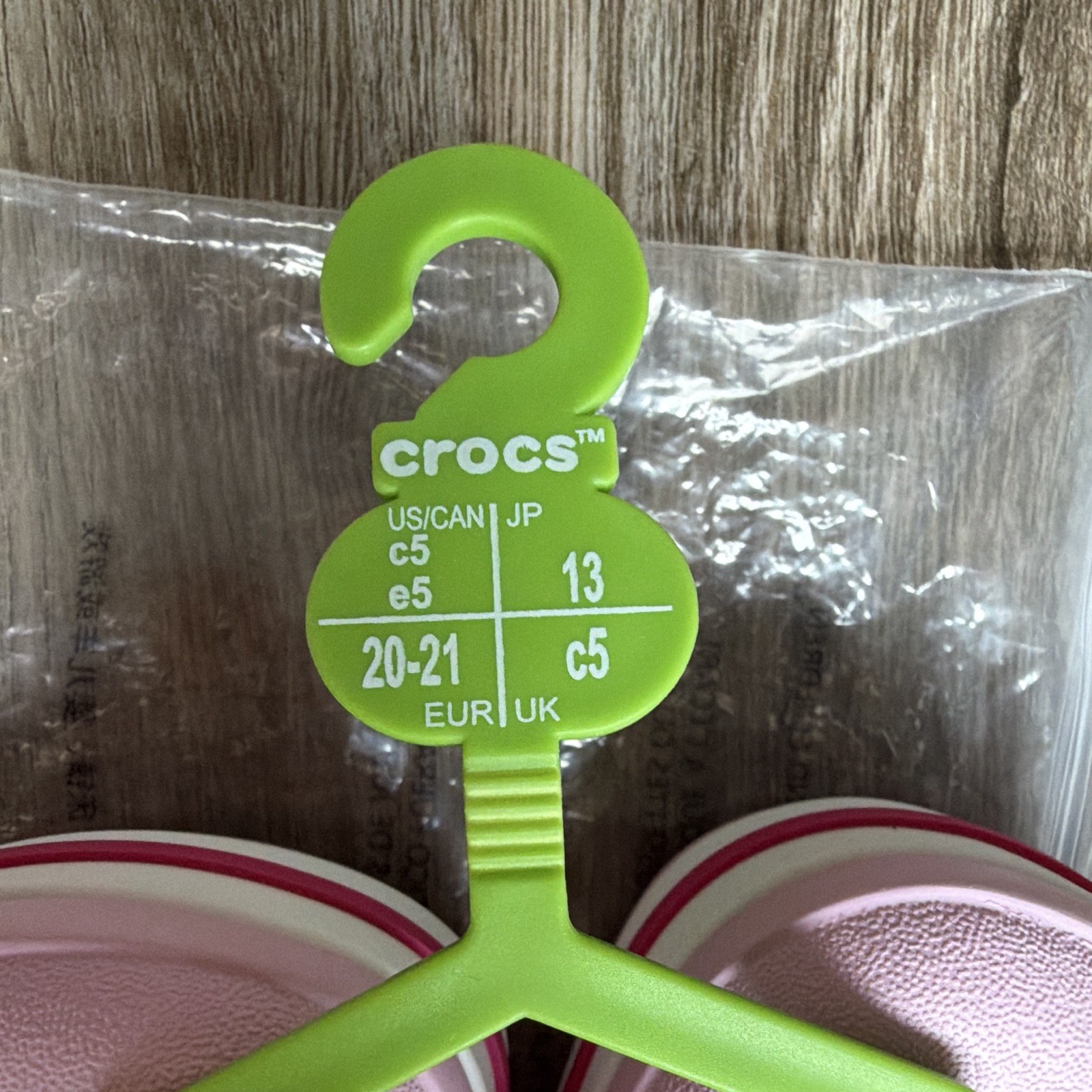 Crocs Bayaband Clog Kids Pink Adjustable Strap US 5 EU 20-21 207018-6TG