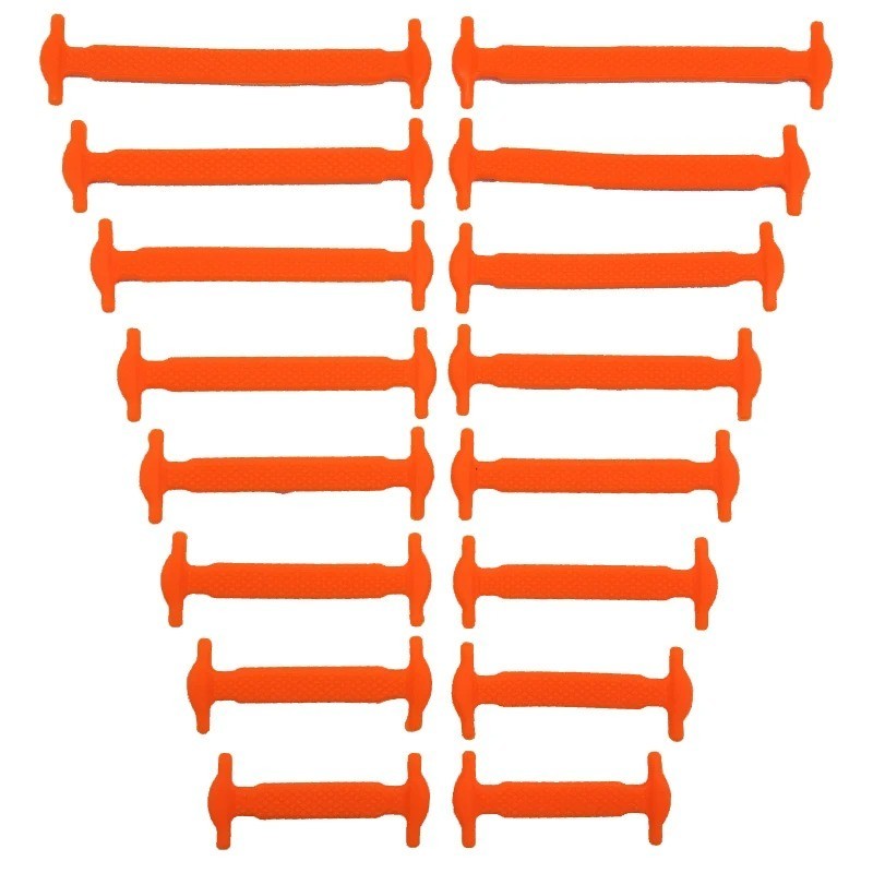 16pcs Elastic No Tie Shoelaces Silicone Stretch Rubber Bands Unisex Sneakers