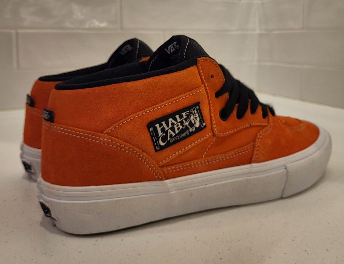 Vans Skate Half Cab Flame Orange Black Men’s size 9 Spitfire BAKER Anti Hero