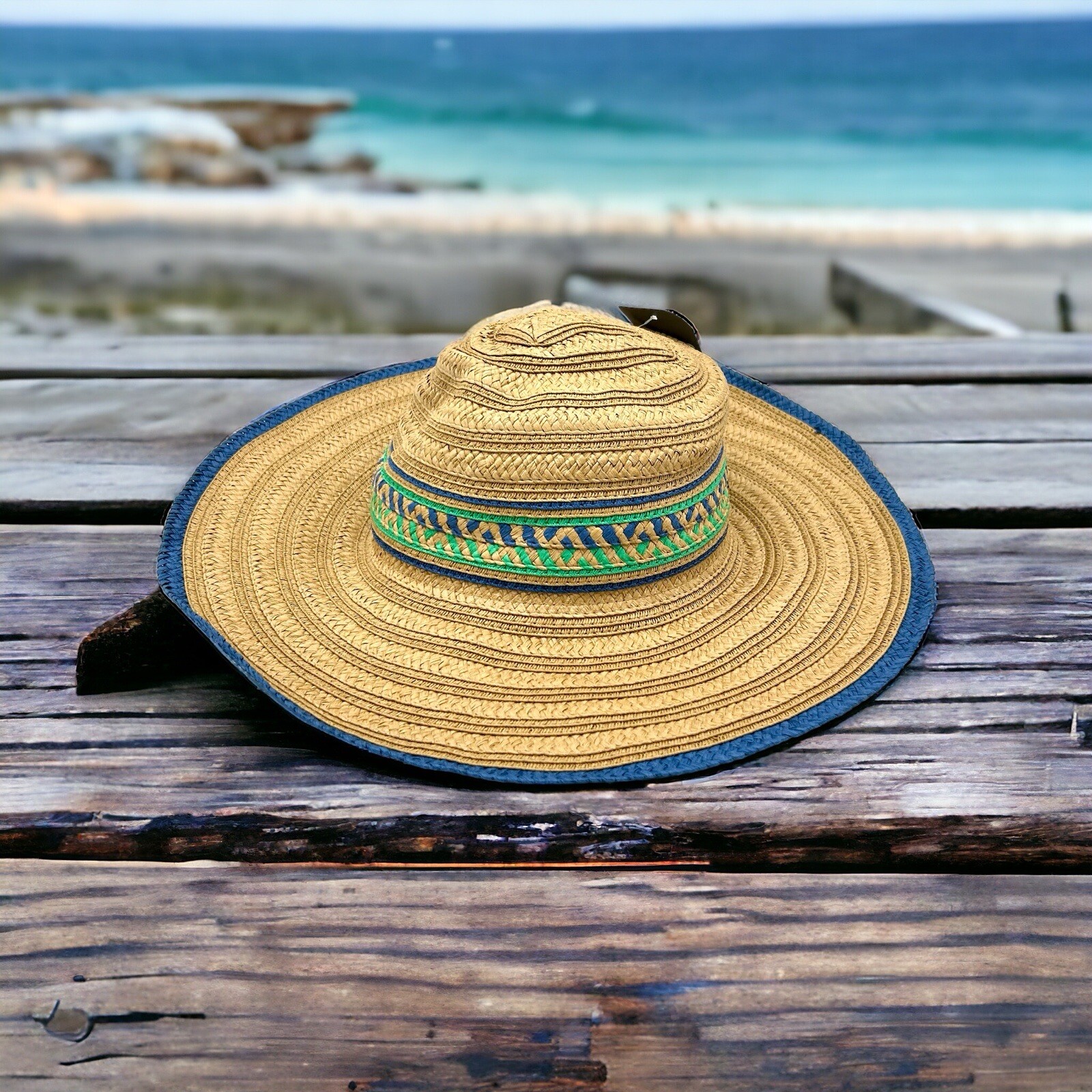 New Pistil Wide Brim Floppy Summer Straw Sun Hat Beach Women’s Unisex OS NWT