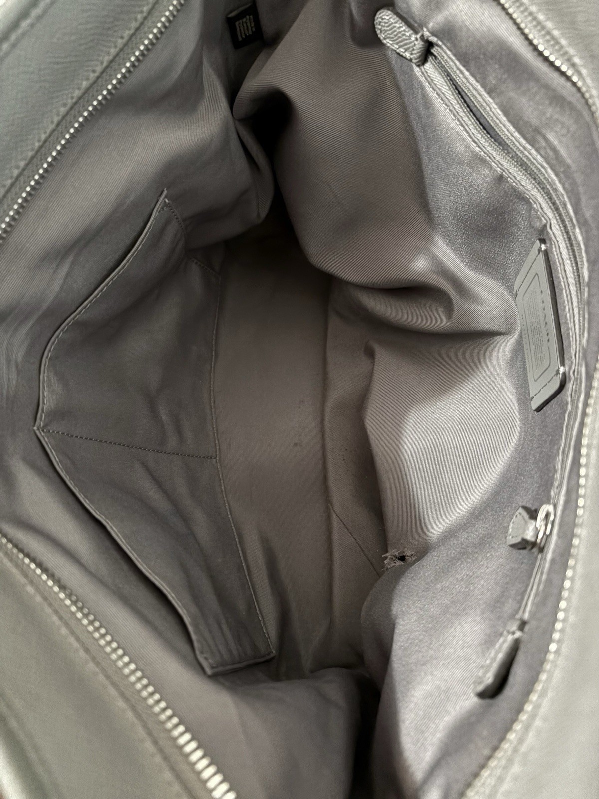 Gray Coach City Zip Tote