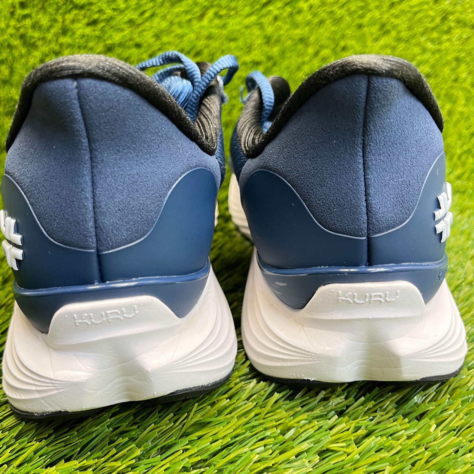 Kuru Atom 2 Mens Size 9 Blue White Black Athletic Running Walking Shoes Sneakers