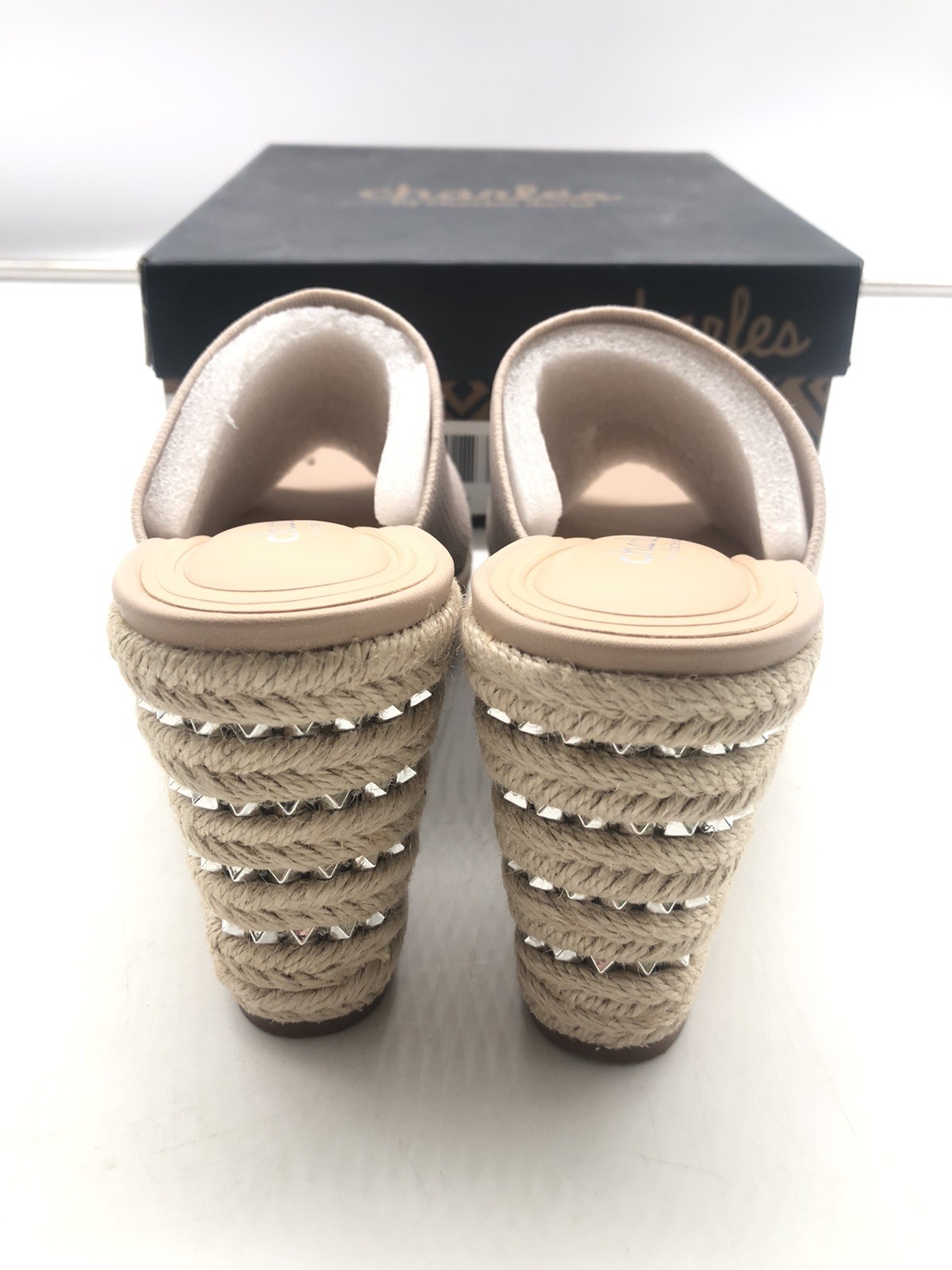 CHARLES BY CHARLES DAVID Jeremy Espadrille Platform Wedge Sandal Size 8.5 M *