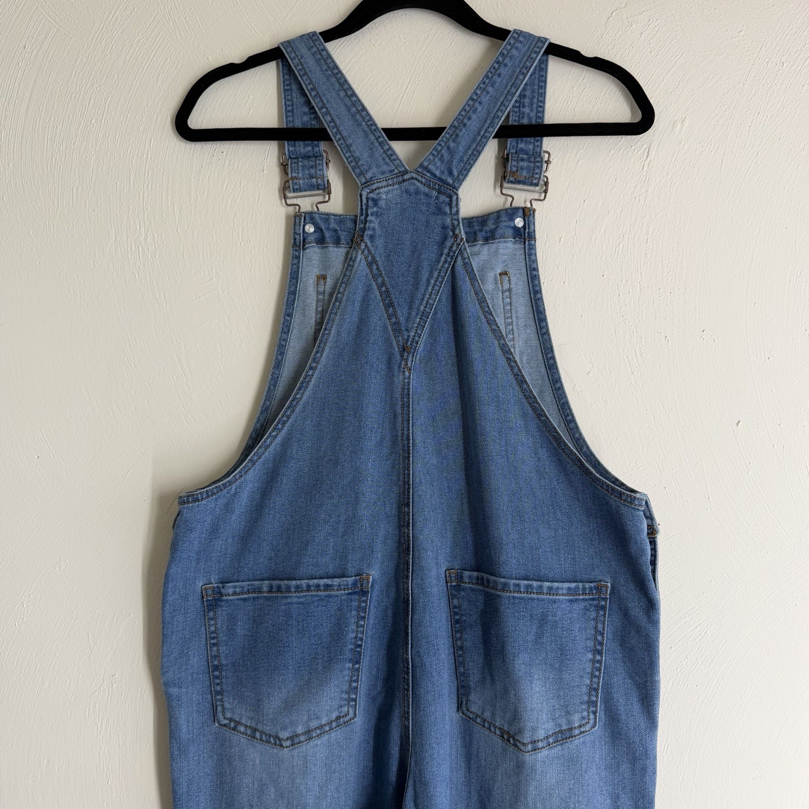 Y2K Charlotte by Cato denim bib overalls straight leg gardening womens 16 XL