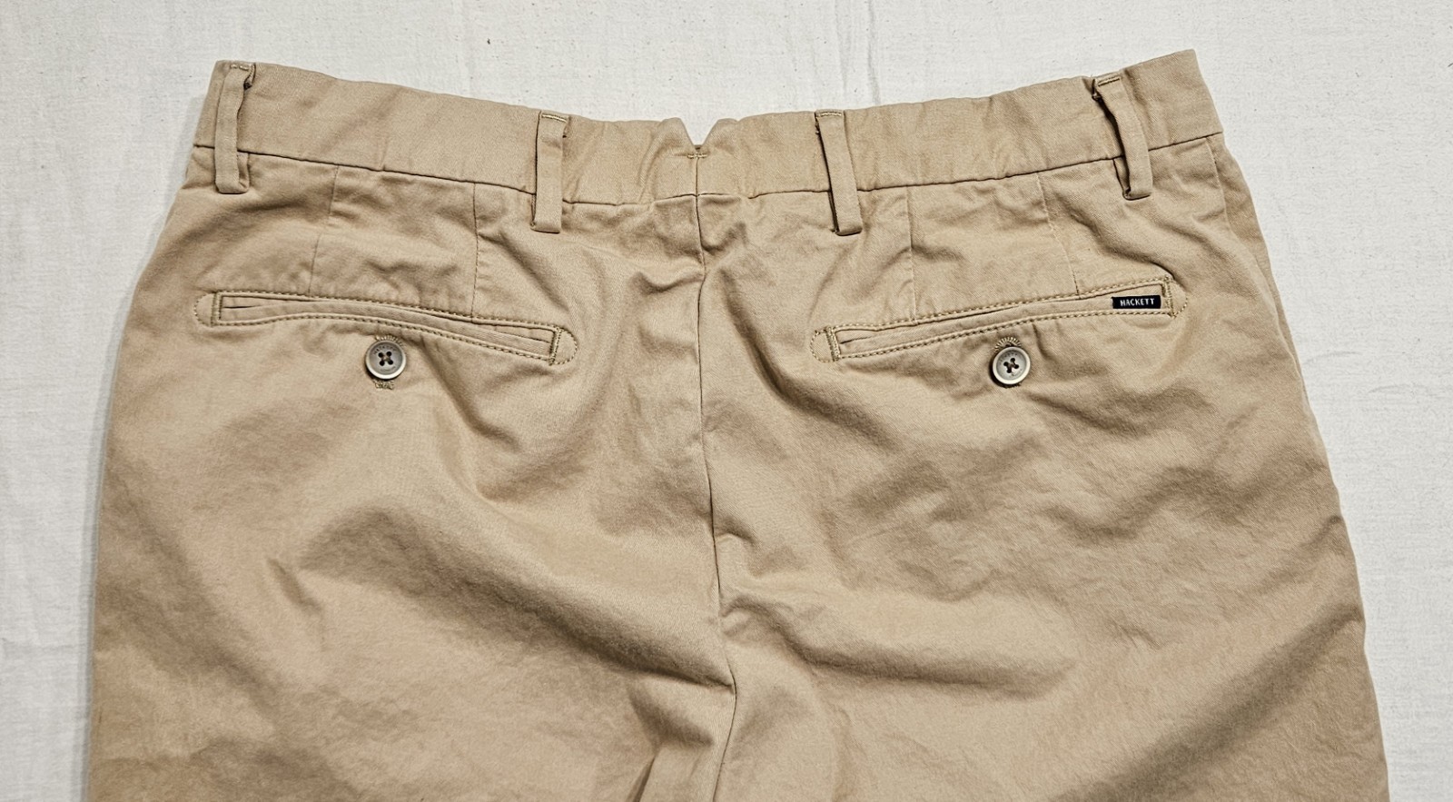 Hackett London Sanderson Tailored Chino Straight Pants 31R Trousers 31×31 Khaki