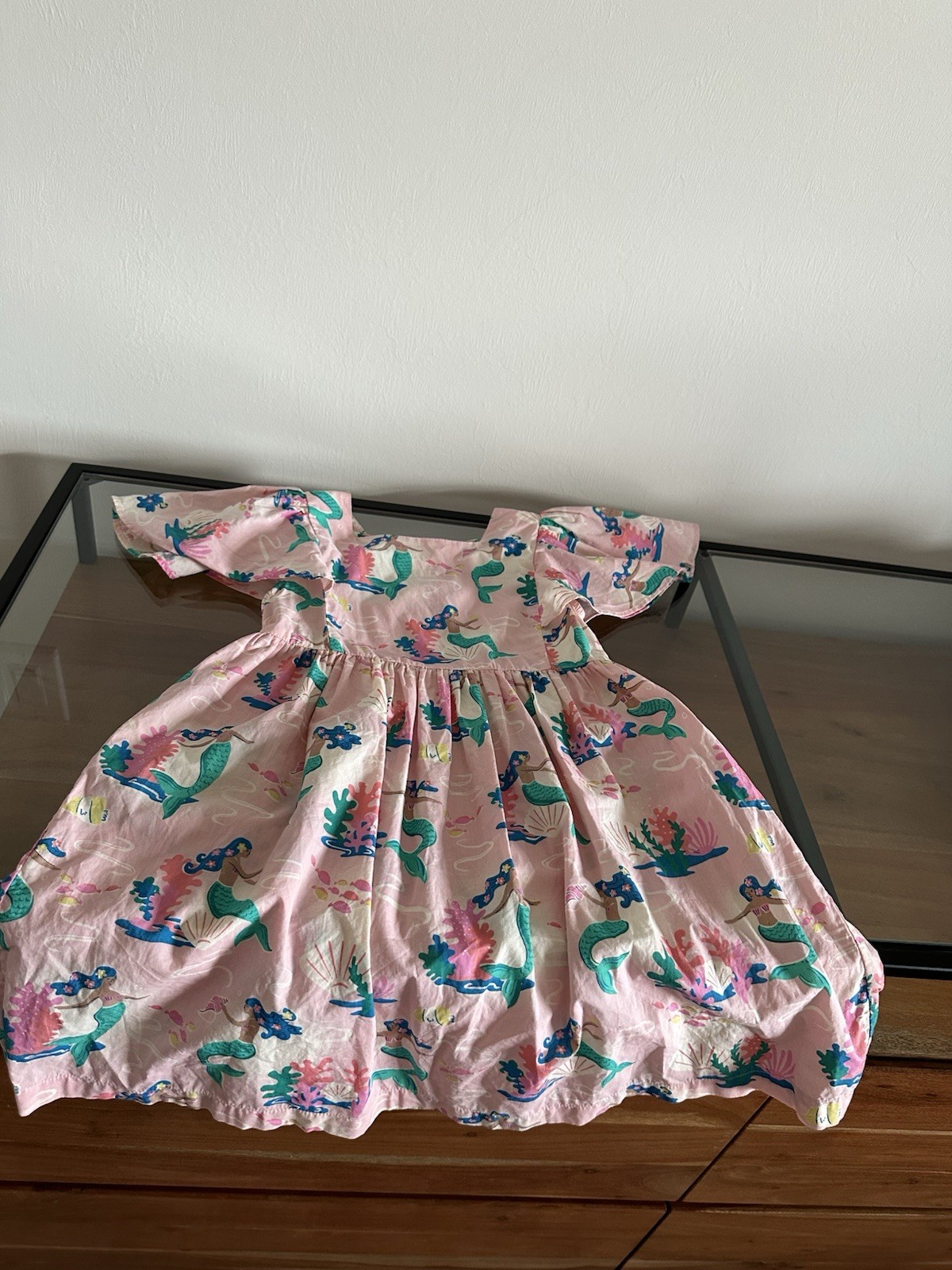 Mini Boden Charming Pink Sea Life Mermaid Dress Size 7-8