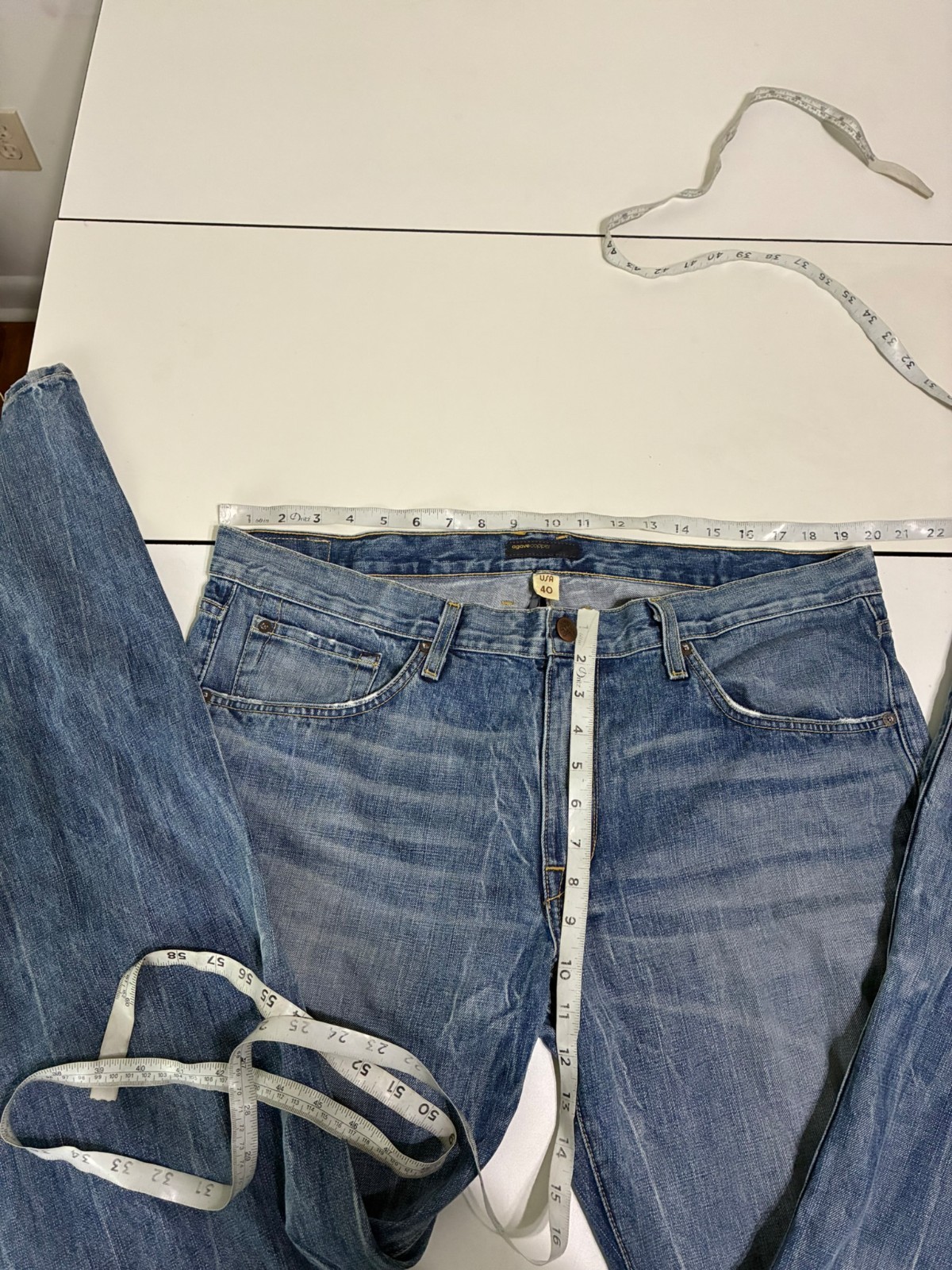 Agave Copper Jeans 40×36 Zuma Vintaged Gringo Whiskered Denim USA Premium 12-188