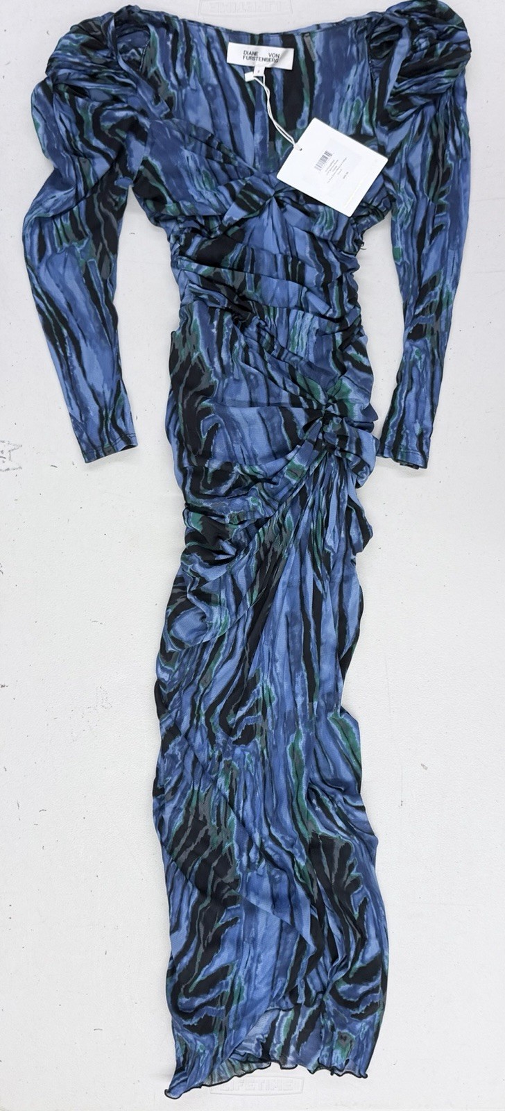 Diane Von Furstenburg Designer Dress in Indigo S NOS