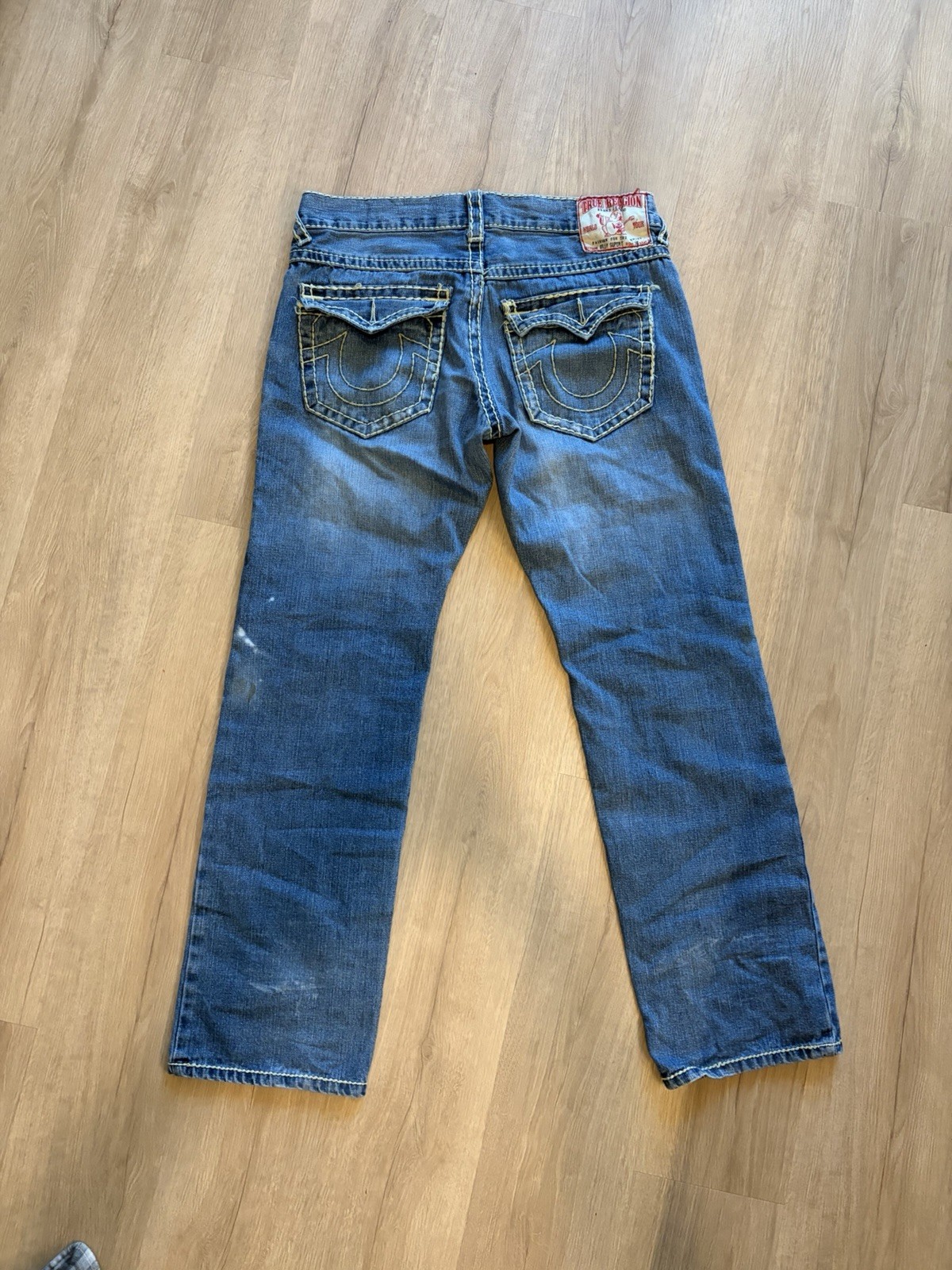 True Religion Men’s Geno Slim Fit Straight Jeans, Size 34