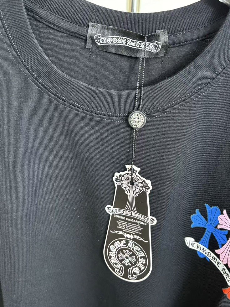 Chrome Hearts Logo Graphic Print Crew Neck Tee Black Men’s Small-Large