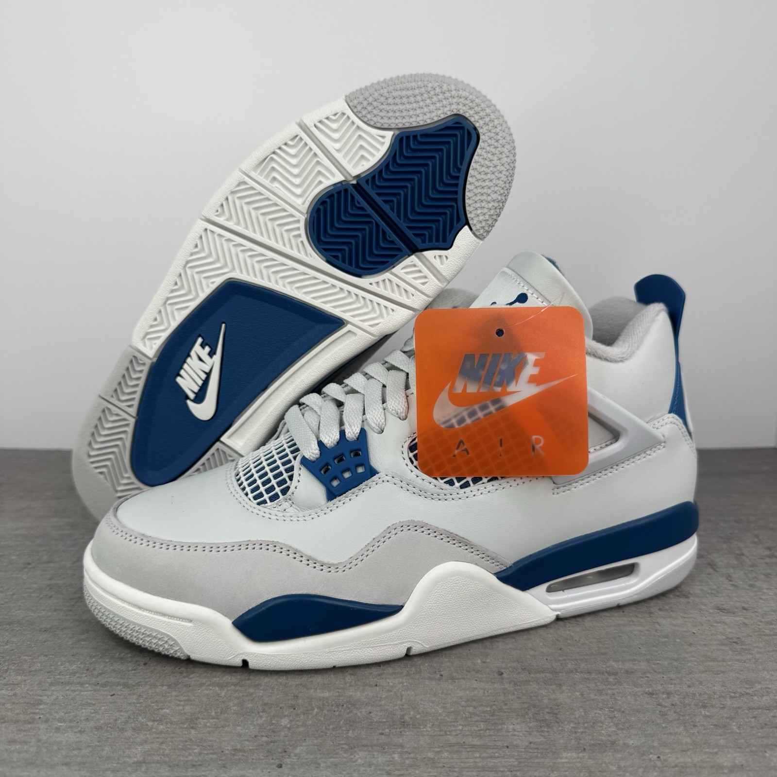 Nike Air Jordan 4 Retro ‘Military Blue’ – Men’s Size 8 – FV5029-141 White/Blue