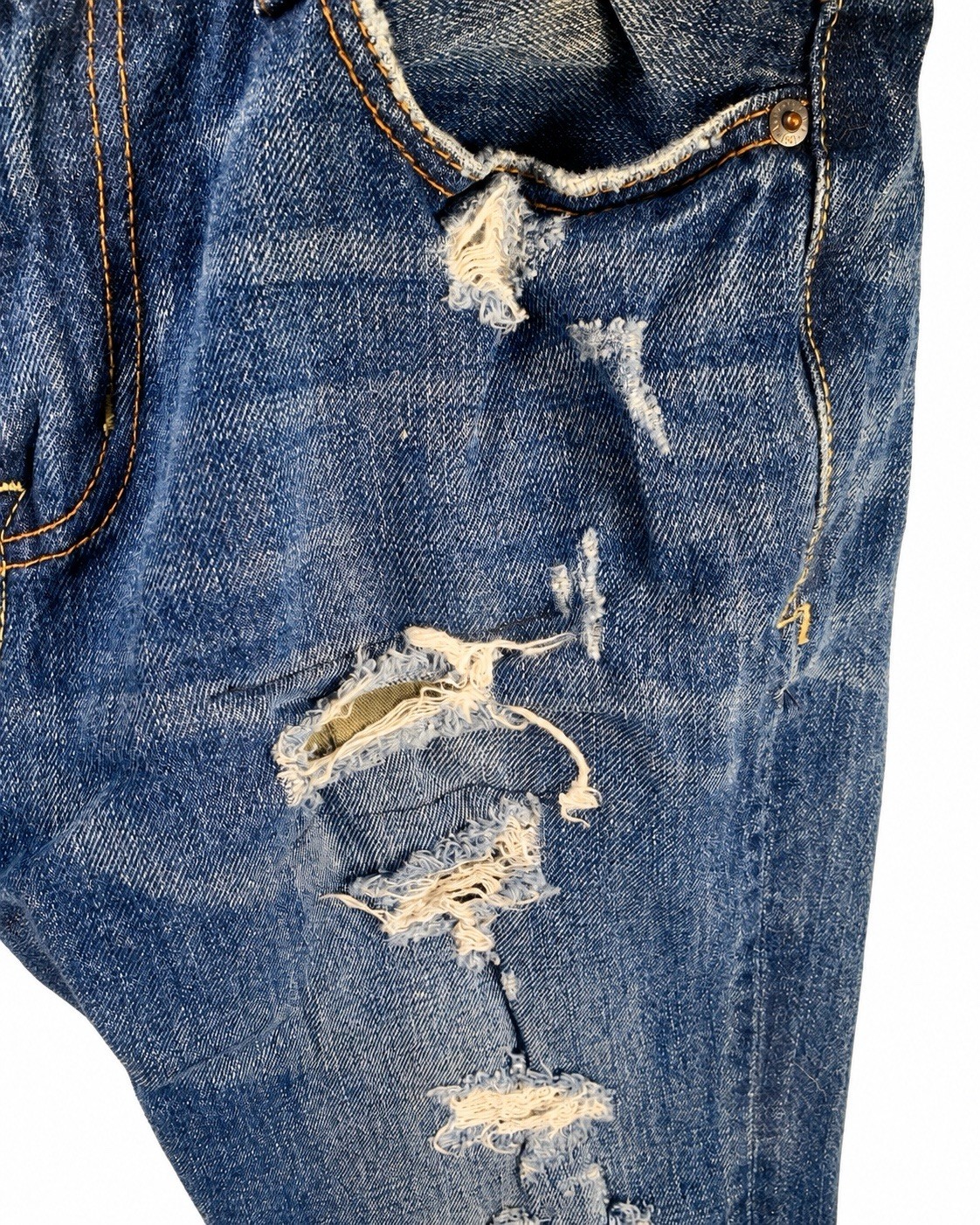 Aeropostale Driggs Mens 28×30 Slim Bootcut Distressed Stretch Jeans