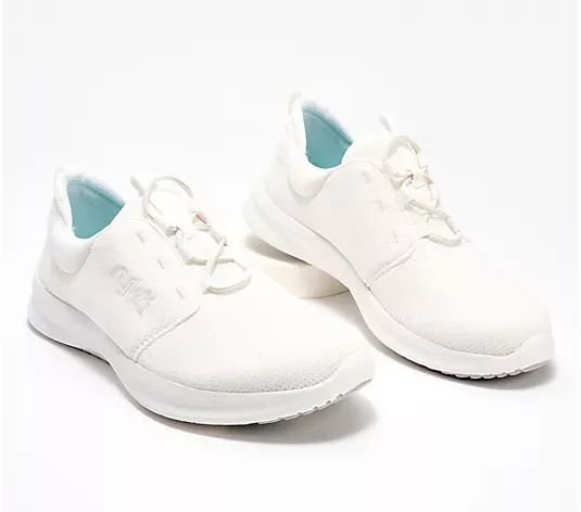 Ryka Recovery Washable Bungee Sneakers -Renew-Brilliant White-8.5M A632505 NEW