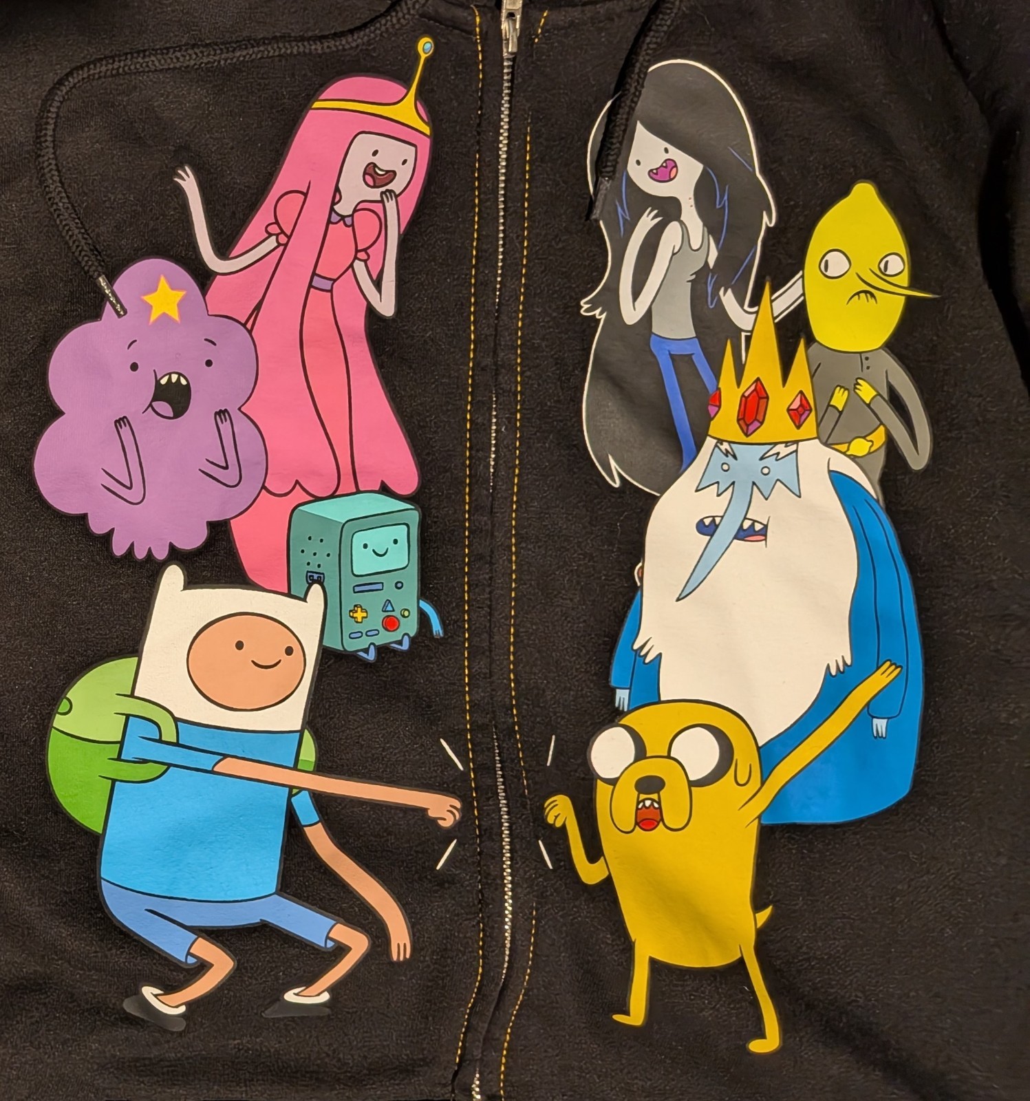 Adventure Time Cartoon Network Hot Topic Full Zip Hoodie Sweatshirt Men’s XL