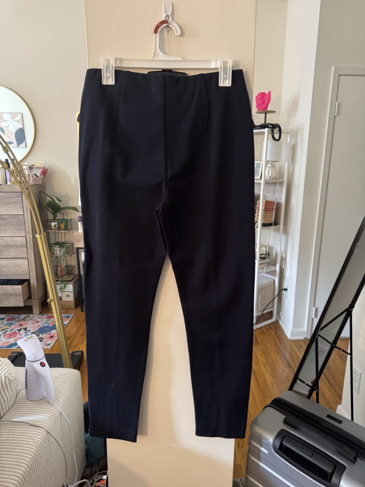 Pure Navy Hugh Waisted Pull On Navy Split Pants Revolve Stretchy