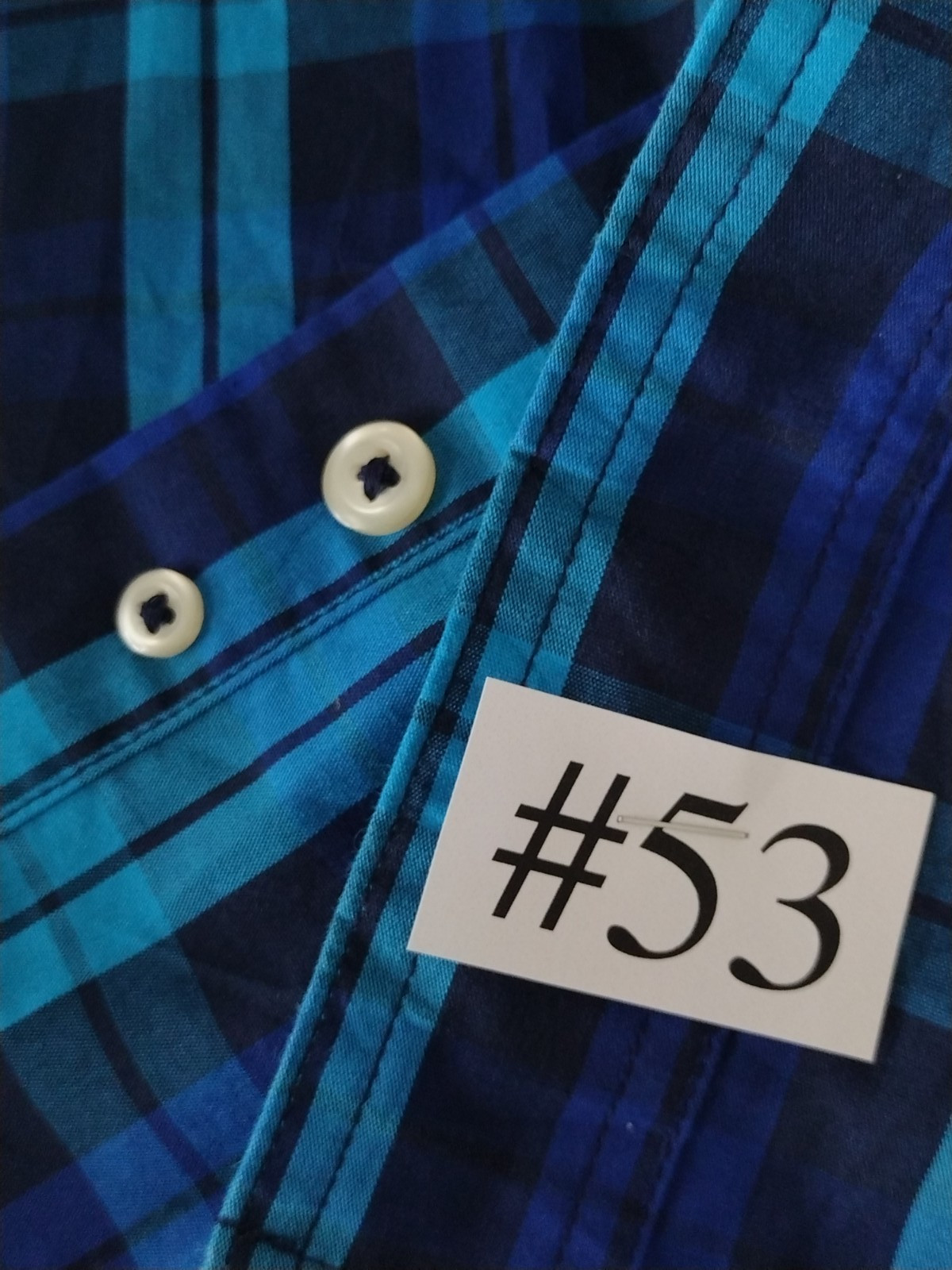 Men’s CHAPS STRETCH EASY CARE PLAID SHIRT Size 3XB LOGO ONE POCKET LONG SLEEVE