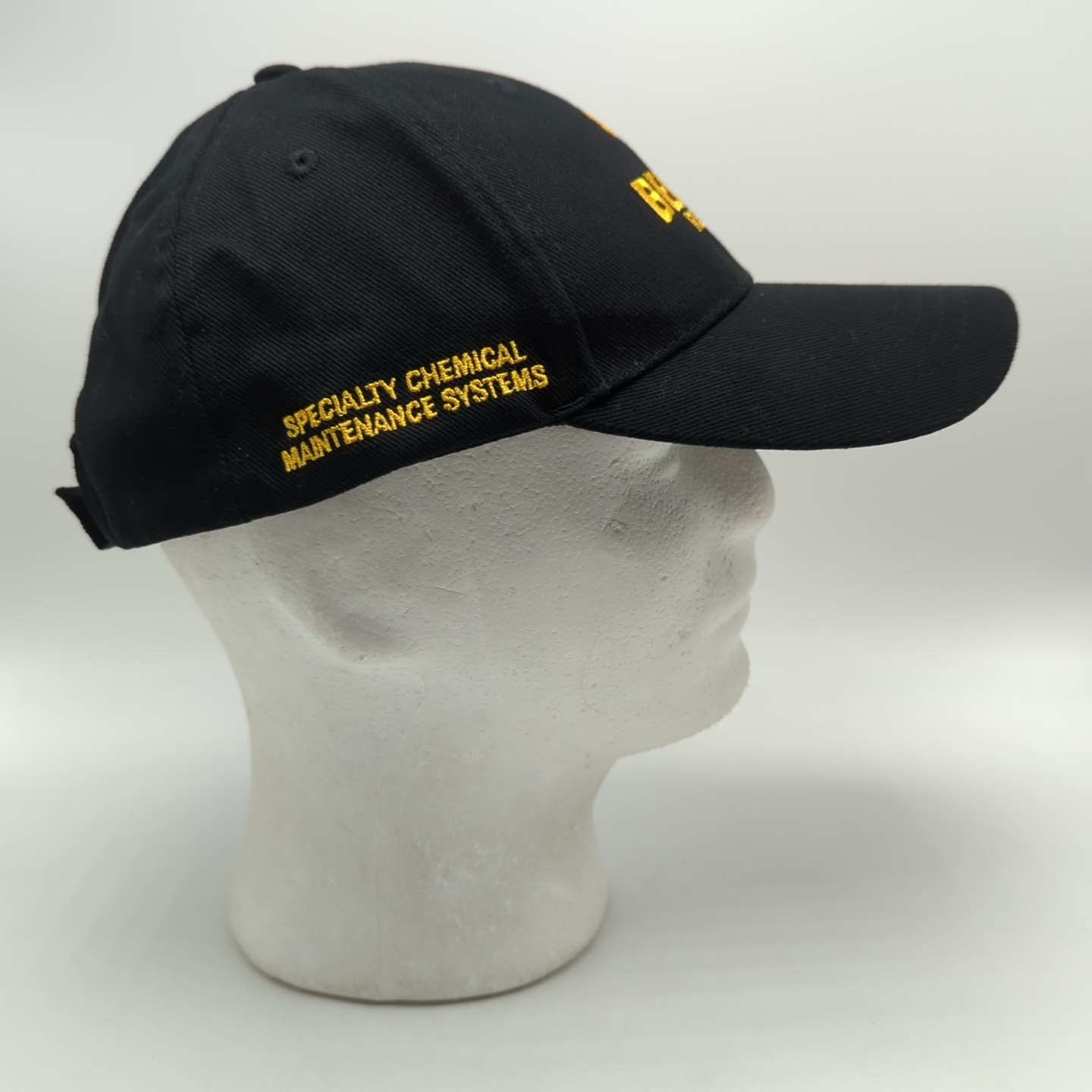Beaver Research hat black adjustable cotton cap Chemical Maintenance Systems