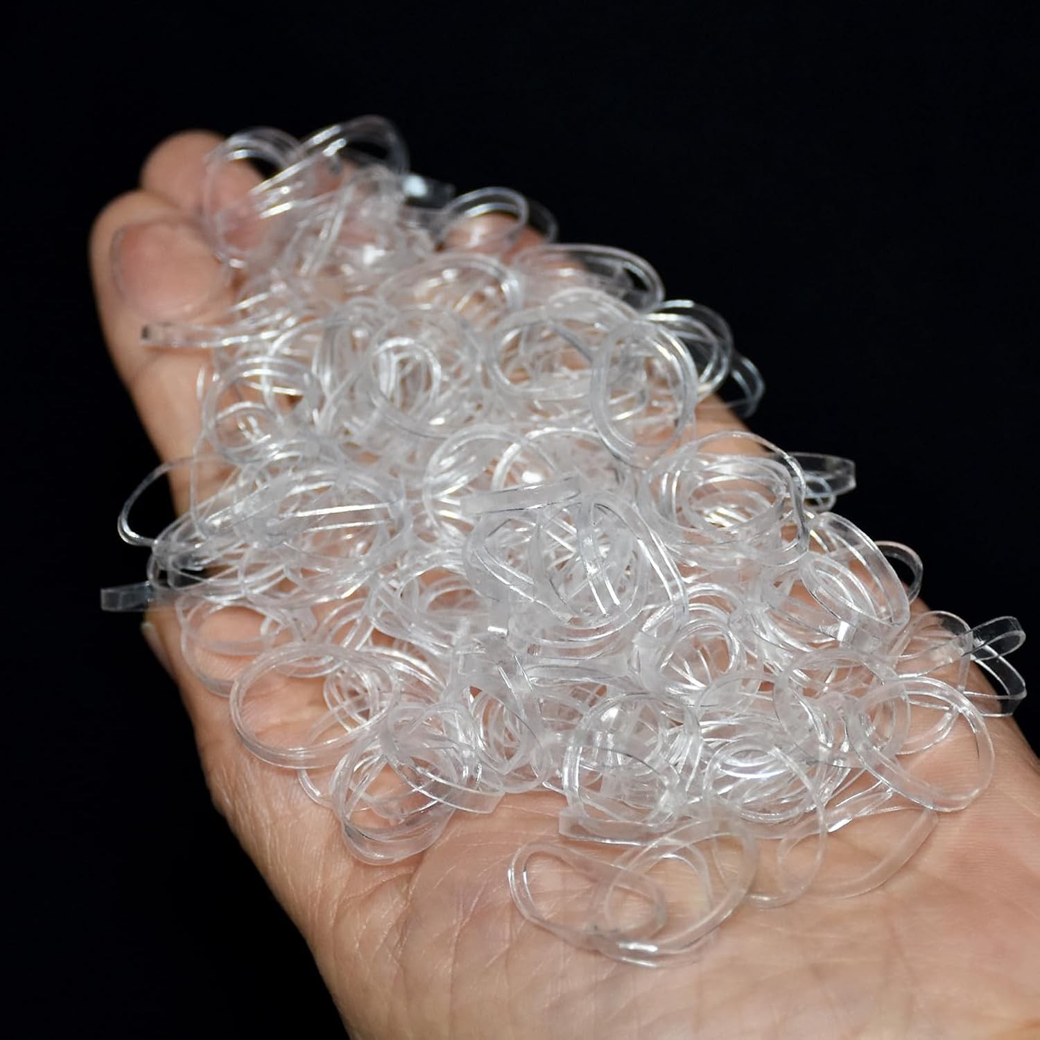 Clear Elastic Hair Bands,400pcs Mini Hair Rubber Bands,Hair Ties,Soft Hair
