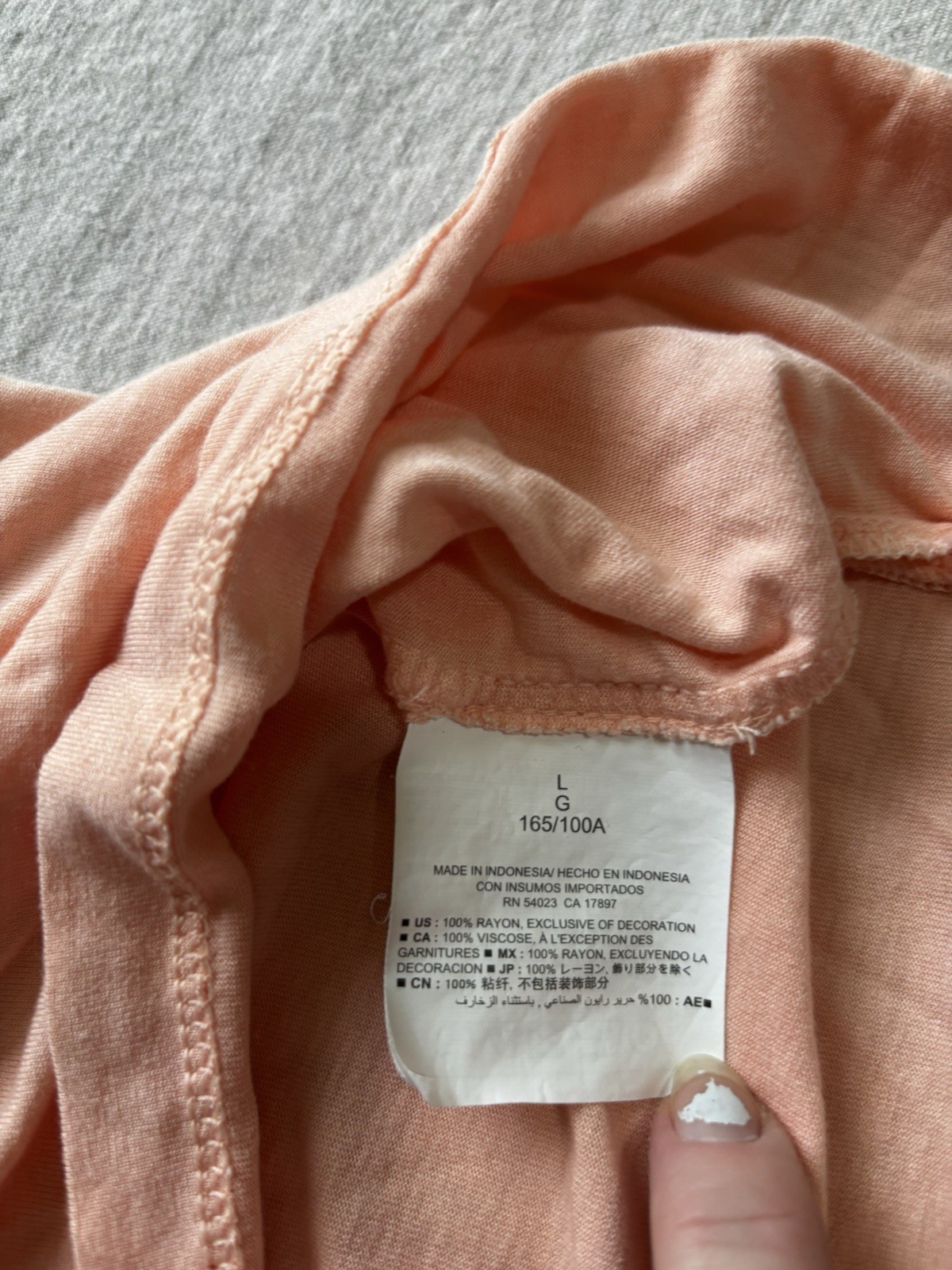 Old Navy Peach Pink Crochet Back Boho Racerback Tank Top Size L