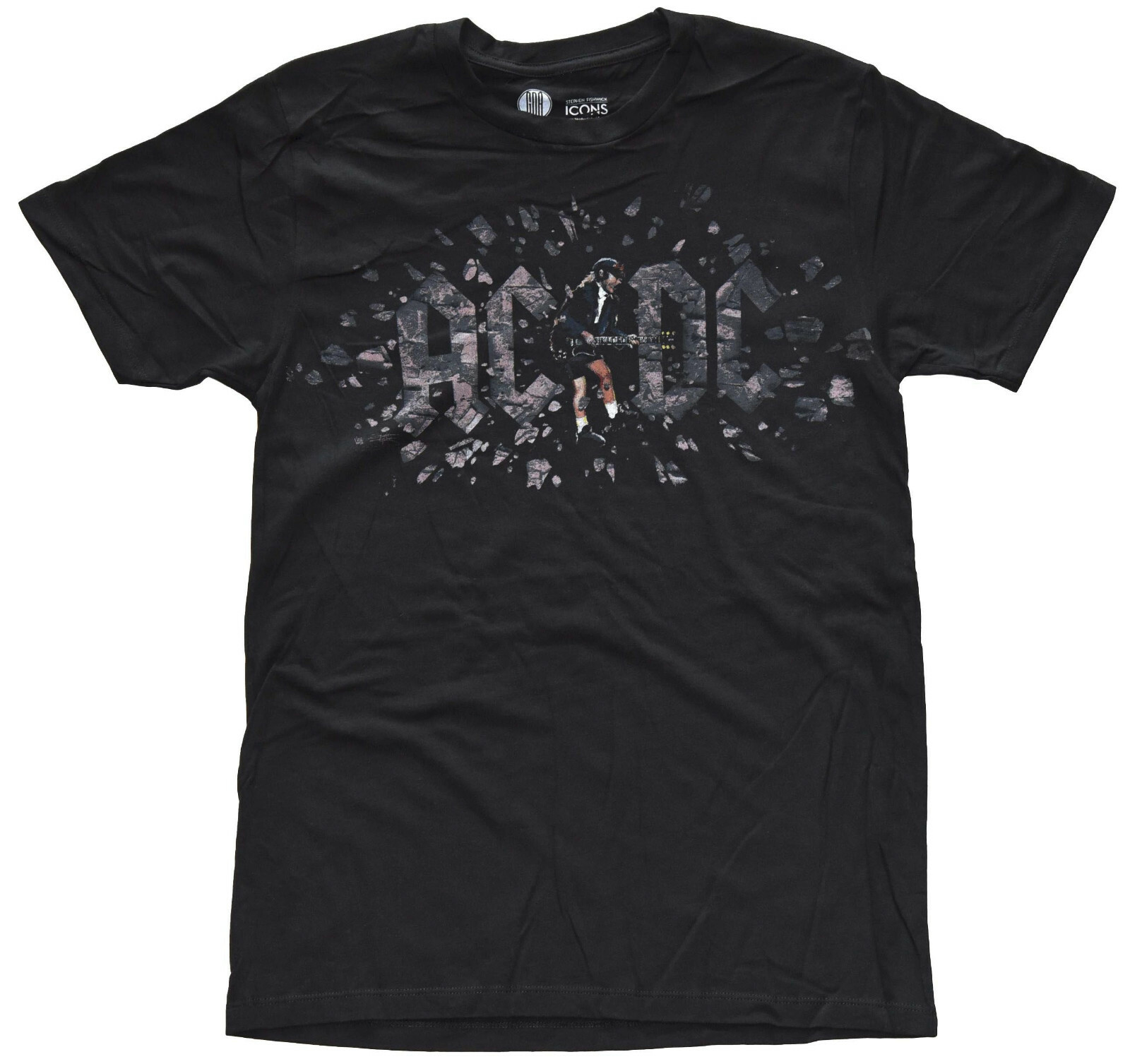 AC/DC Angus Young Logo Black Men’s Graphic T-Shirt New
