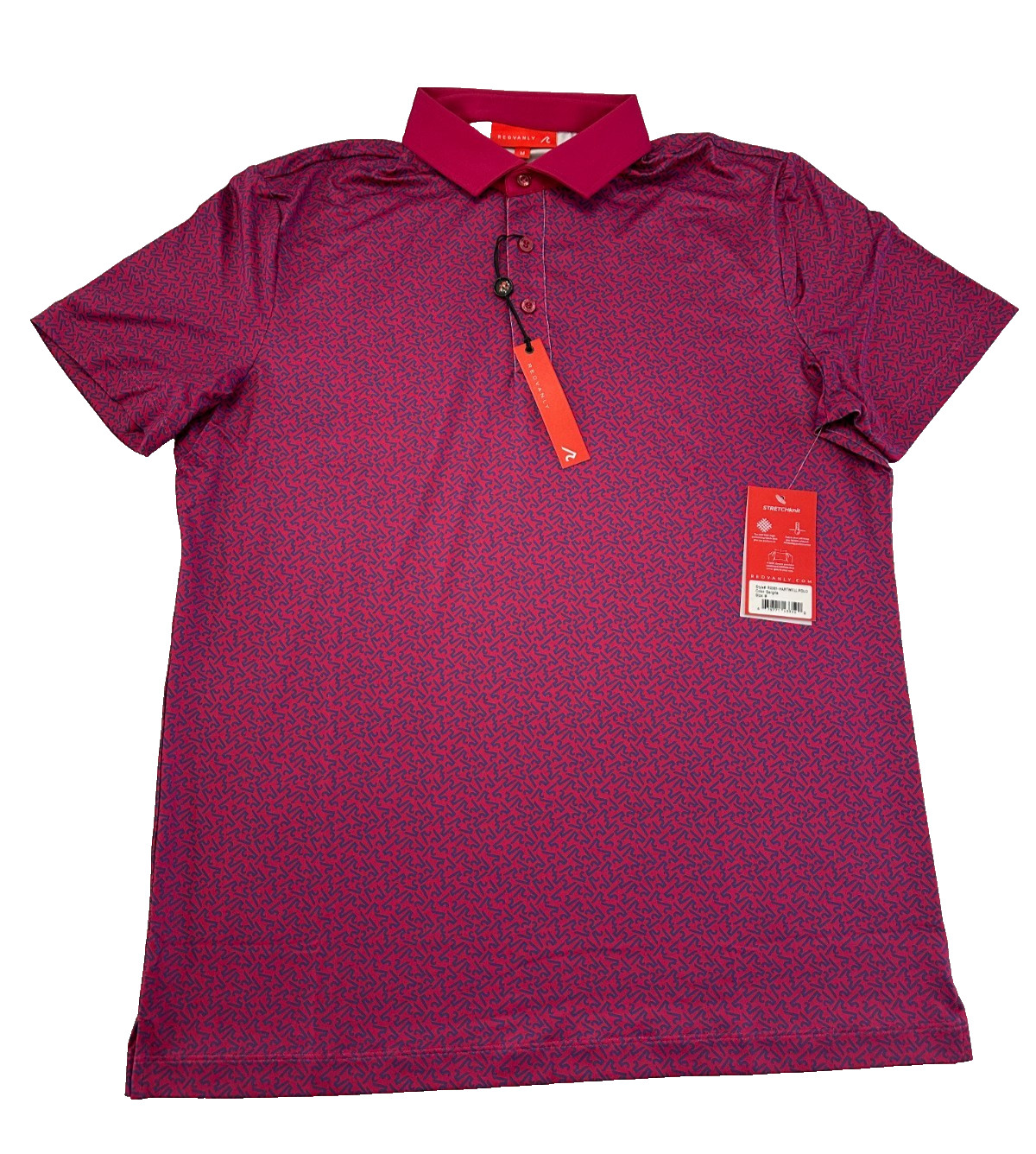 Redvanly Hartwell Polo Color Sangria Size Medium New With Tag