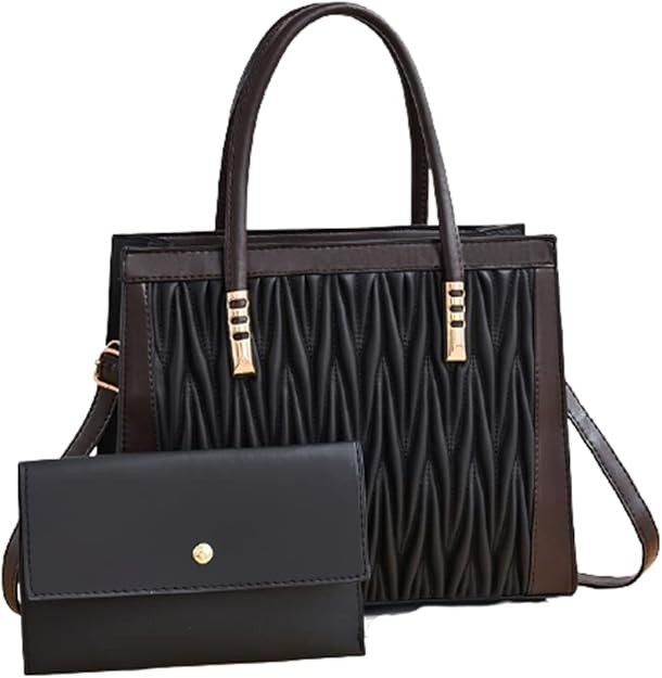 Womens Leather Handbag Set Shoulder Bag Crossbody Satchel Messenger Tote Purse