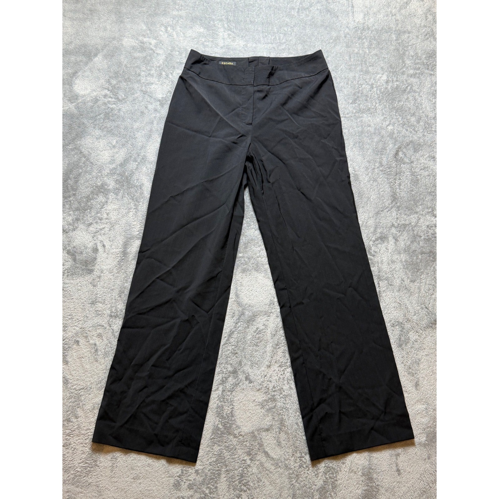 Escada Black Wide Leg Trousers Quiet Luxury Old Money Designer Office Siren 2
