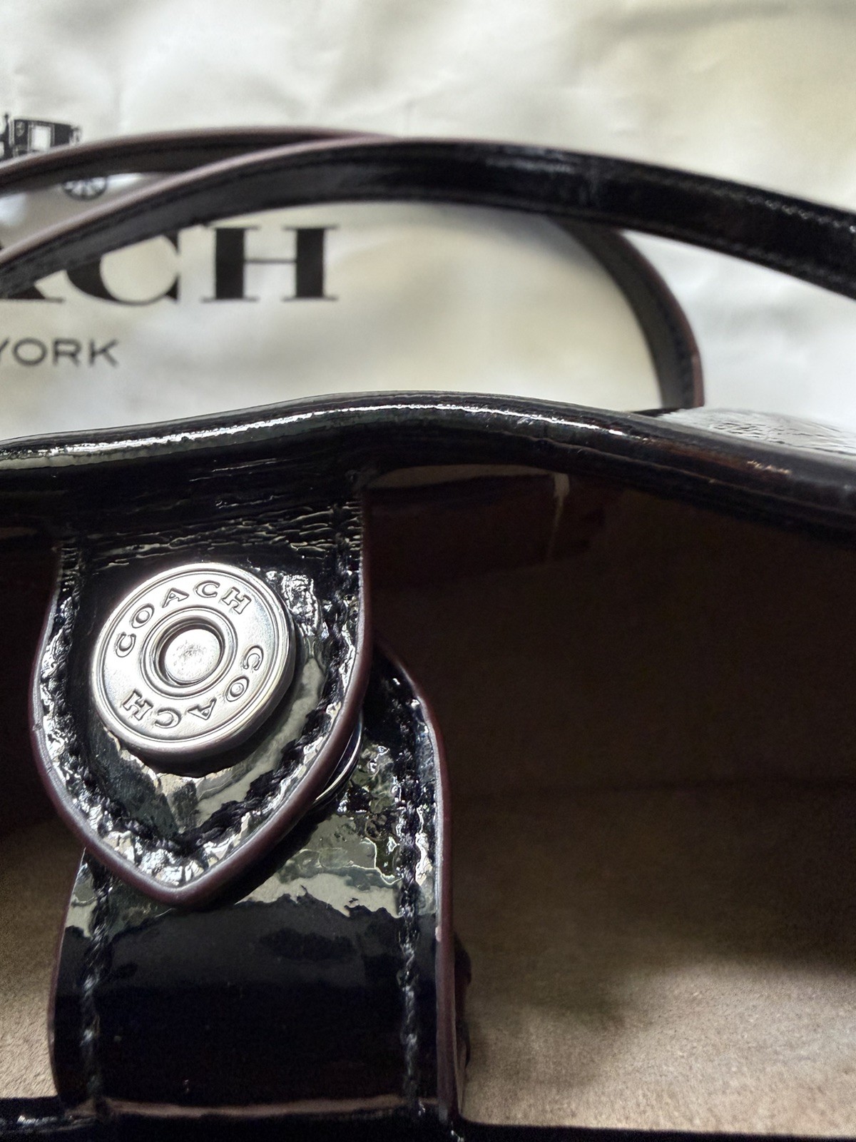 Coach Mini Ergo Bag Crinkle Patent Leather, Coachtopia