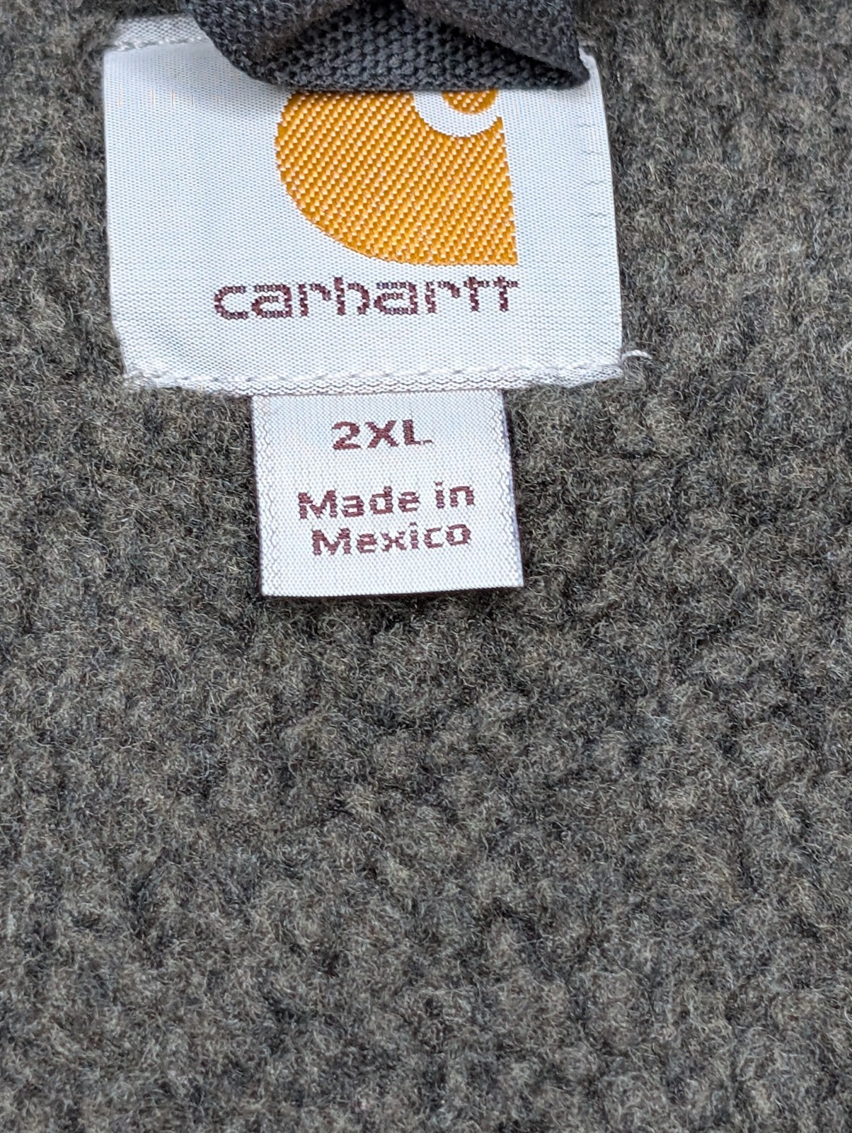 Carhartt Men’s 2 XL Gray Sharpa Lined Heavy Full Zip Hoodie 100072 070