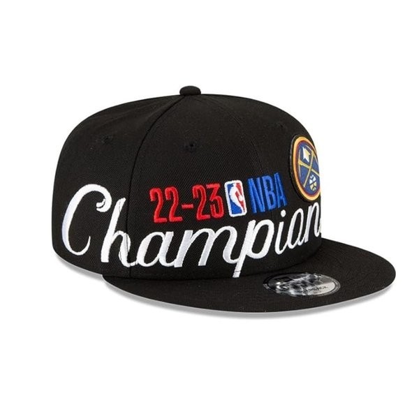 New Era Denver Nuggets 2023 NBA Finals Champions Locker Room Snapback Hat FLF170