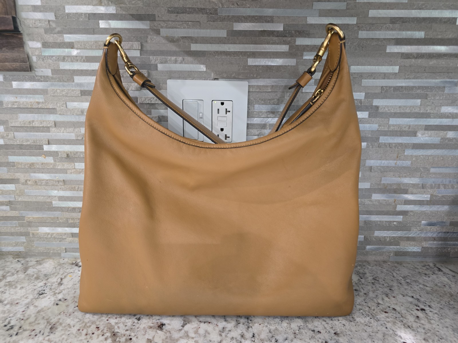 Coach Juliet Leather Shoulder Bag 38 Honey Brown. No Dust Bag With Purchase.