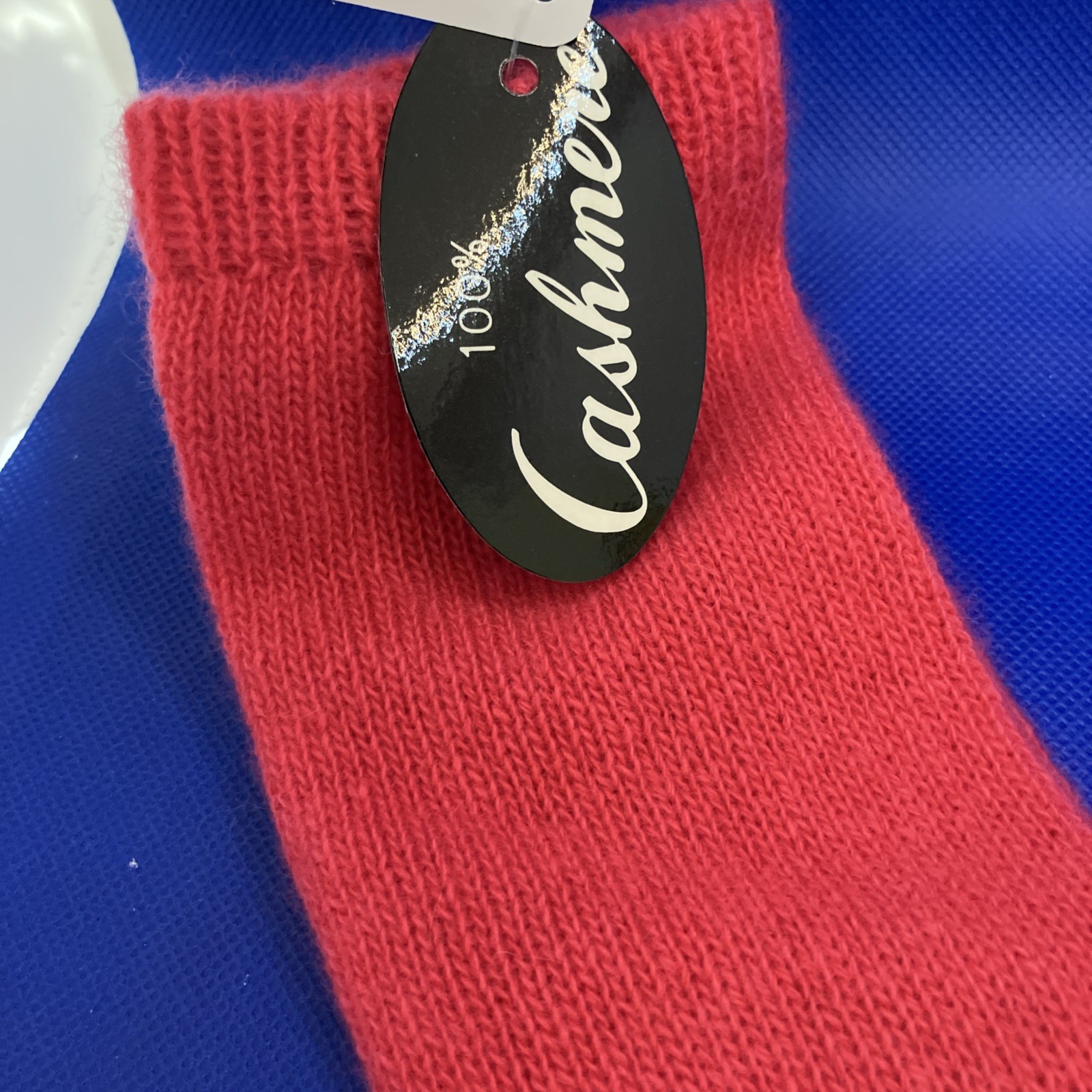 Portolano 13″ cashmere gloves in a bright pink/coral color