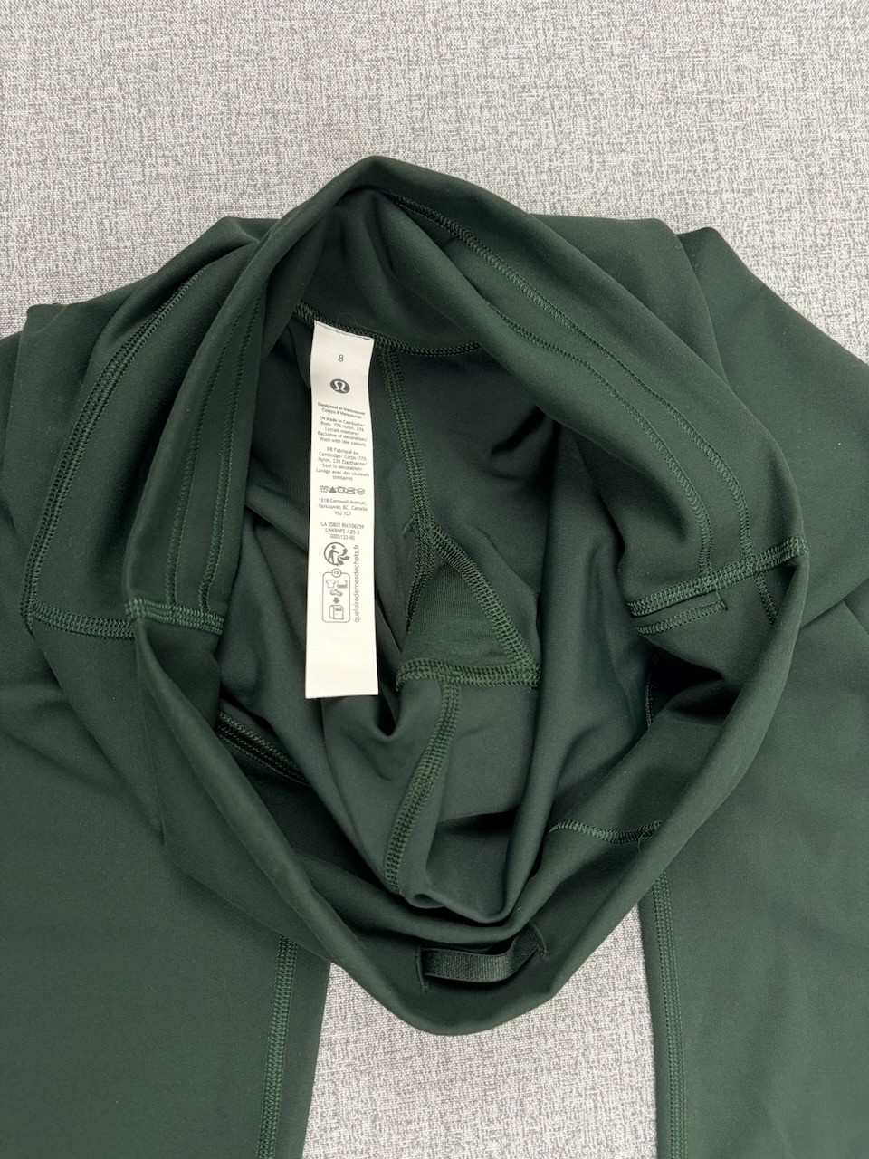 Lululemon Wunder Train HR Crop 23″ Leggings Womens 8 Rainforest Green Everlux