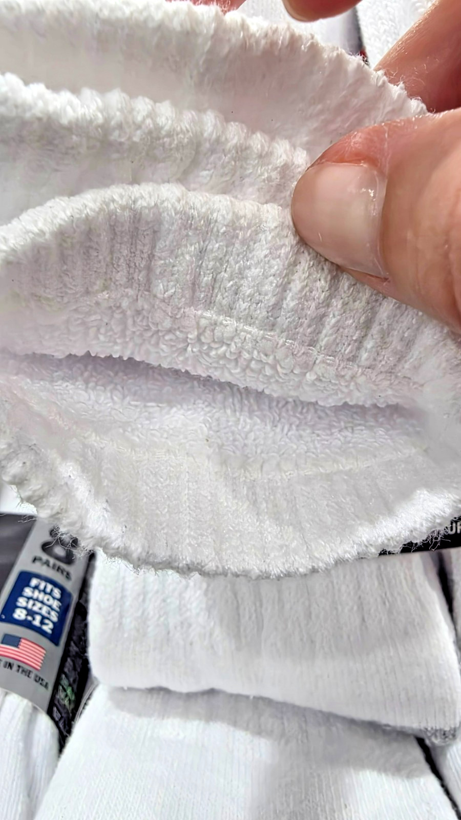 Kirkland Signature Athletic Crew Socks Full Cushion Arch Support White Size 8-12