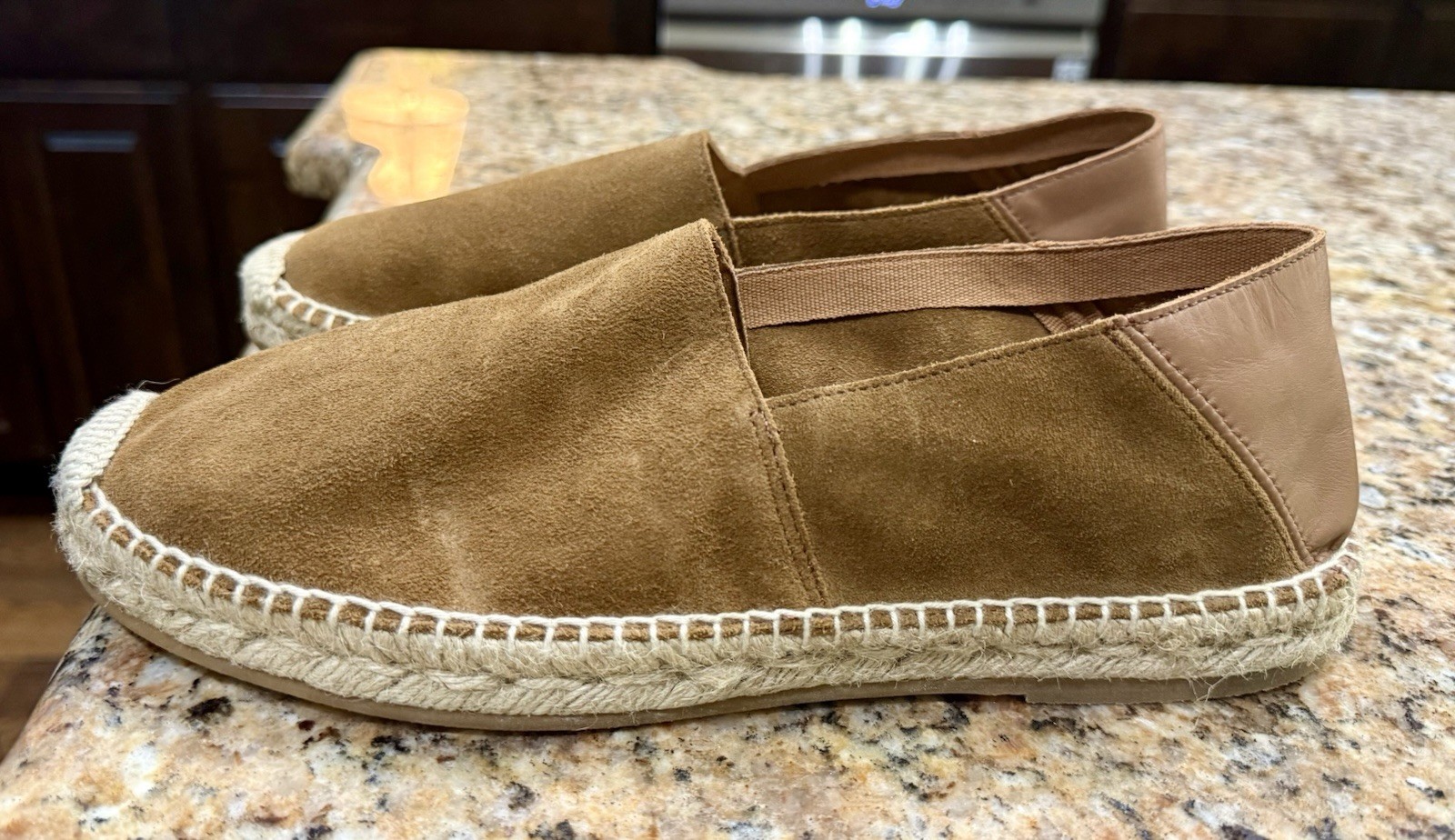 Todd Snyder Espadrilles Mens 9 Brown Suede Leather Slip On Made in Spain Nomad