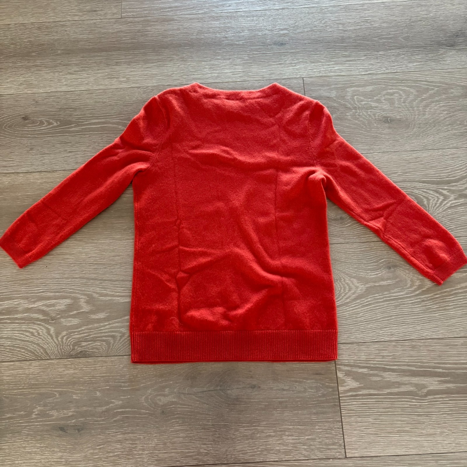 Talbots Audrey Womens Bright Red Tight-Knit 100 % Cashmere Pullover Sweater S