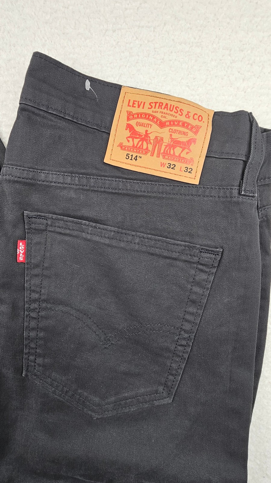 Levis 514 Straight Jeans Gray Charcoal Stretch Sits Below Waist CHOOSE YOUR SIZE