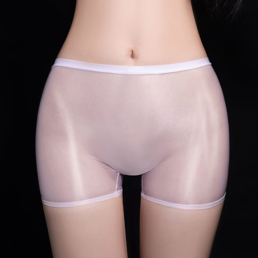 Women Ultra-thin Sheer See Through Underwear Shiny Panties Lingerie Boxer Shorts