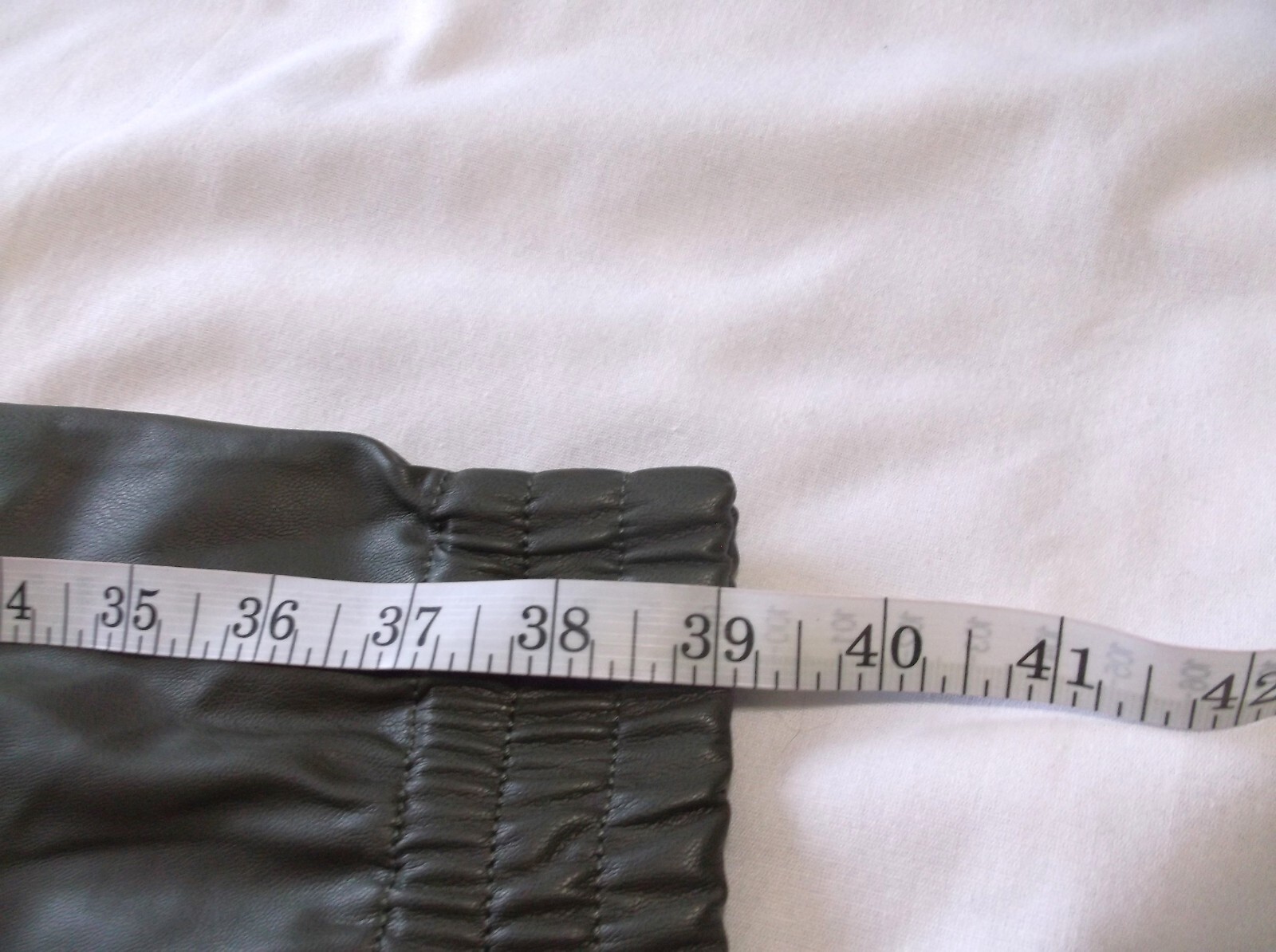 $49 DEAR JOHN 100% Vegan Leather Pants Women Sz XL NWT Pockets Elastic Waist
