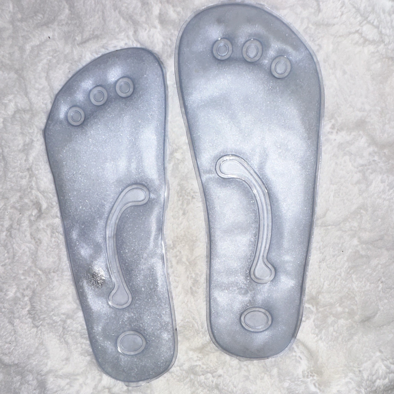 Body Comfort Clear Silicone Shoe Insoles Inserts Cushioning Support Pair