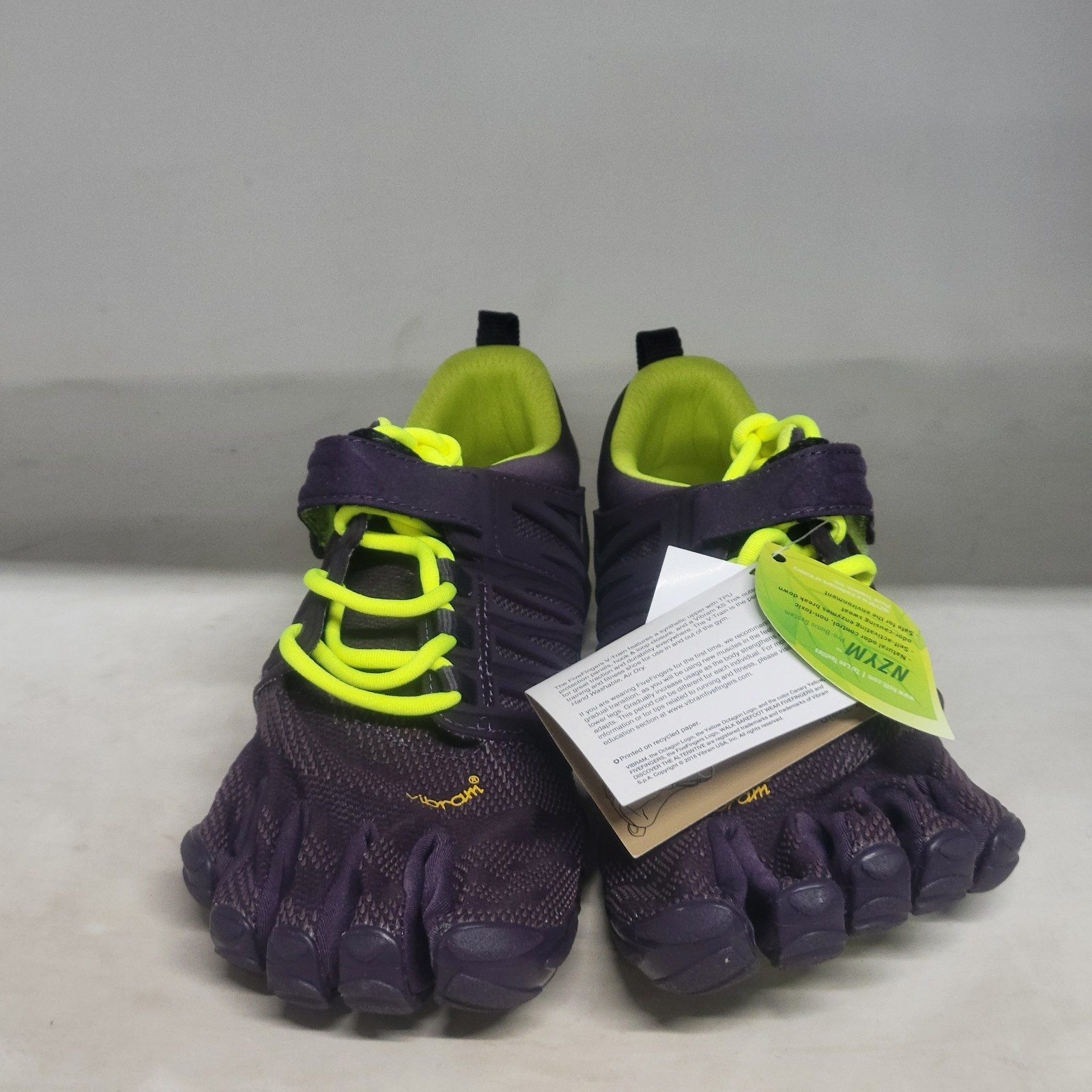 Vibram 5 Finger V-Train SNEAKERS Nightshade/ Yellow Womens Size 8.5-9