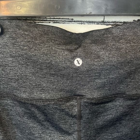 Xersion Gray and Black Leggings with White Side Panels