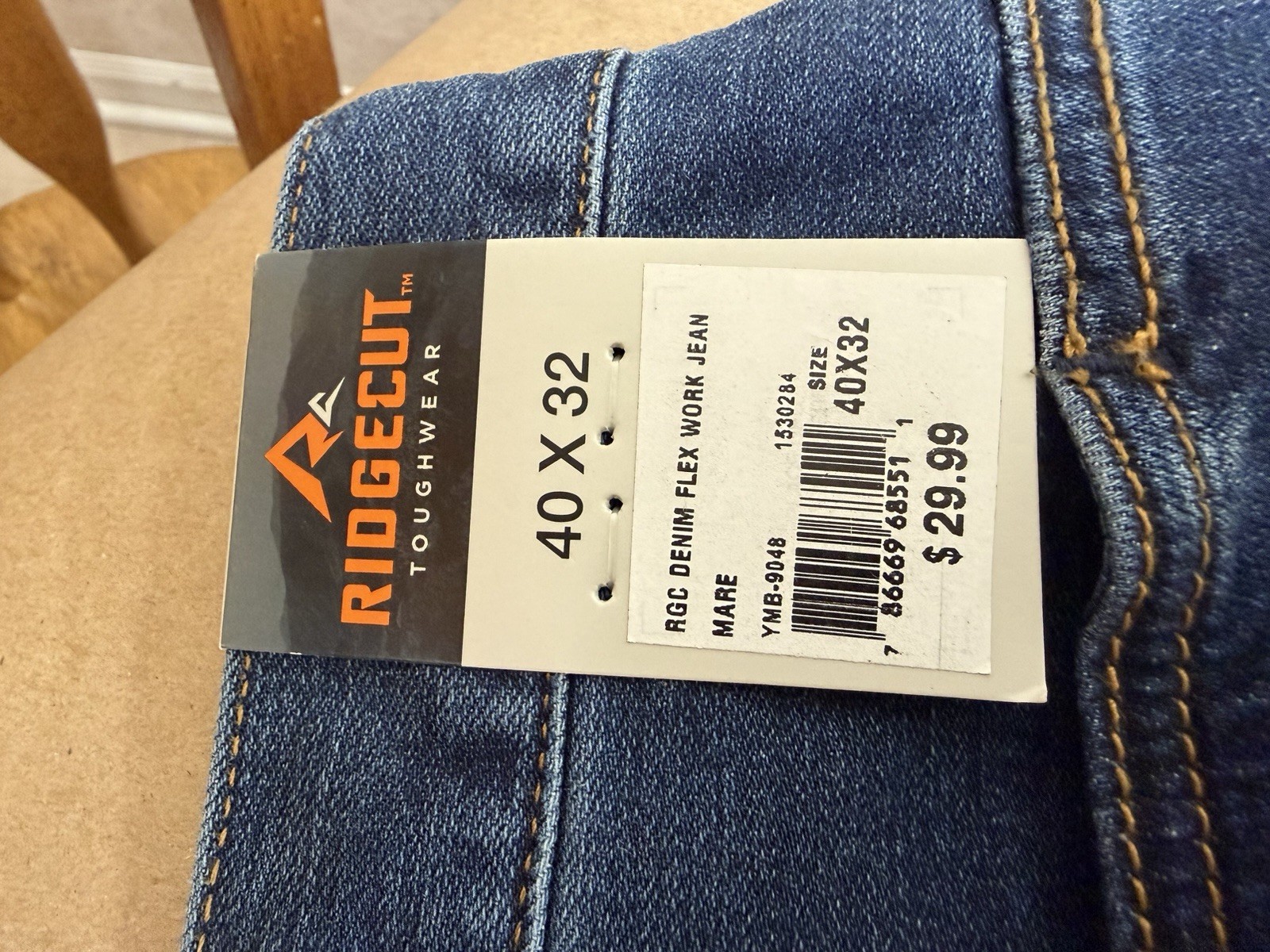 Ridgecut Men’s Jeans Flex Jean Straight Fit 40×32