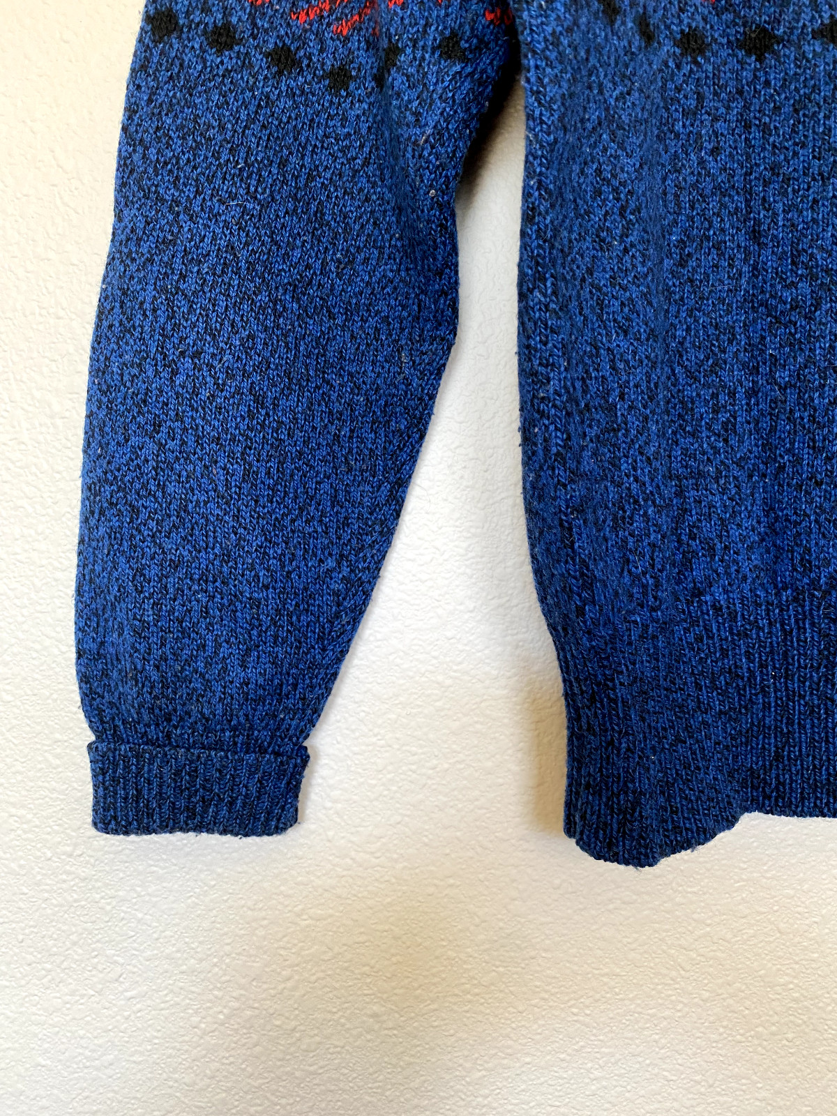 Vintage Woolrich Knit Sweater Mens Wool Crewneck Chunky Blue Fisherman Fall Sm