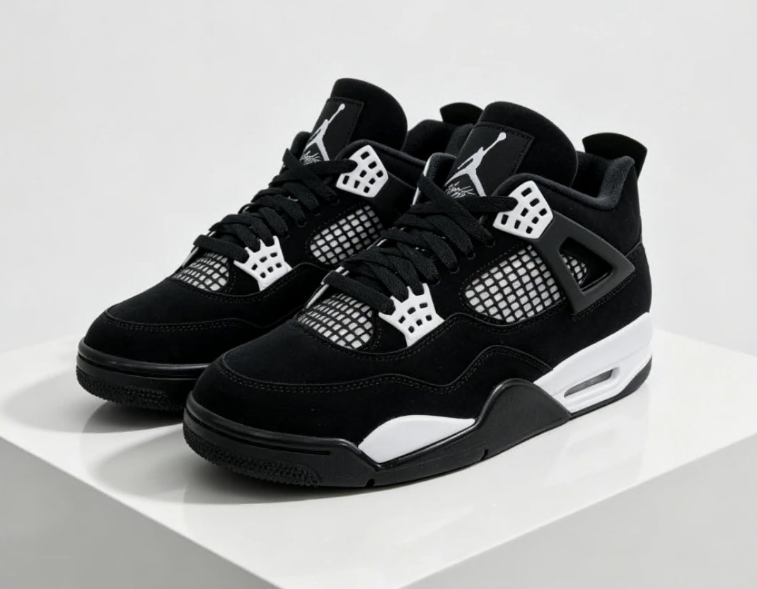 US Men’s Jordan 4 “White Thunder” Retro Basketball Shoes Mid Top