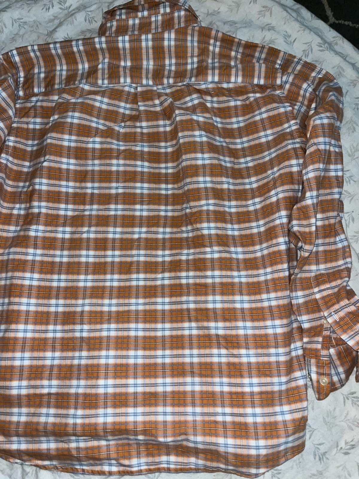 Eddie Bauer Classic Fit Button-Down Casual Plaid Shirt 100% Cotton Men’s Size l