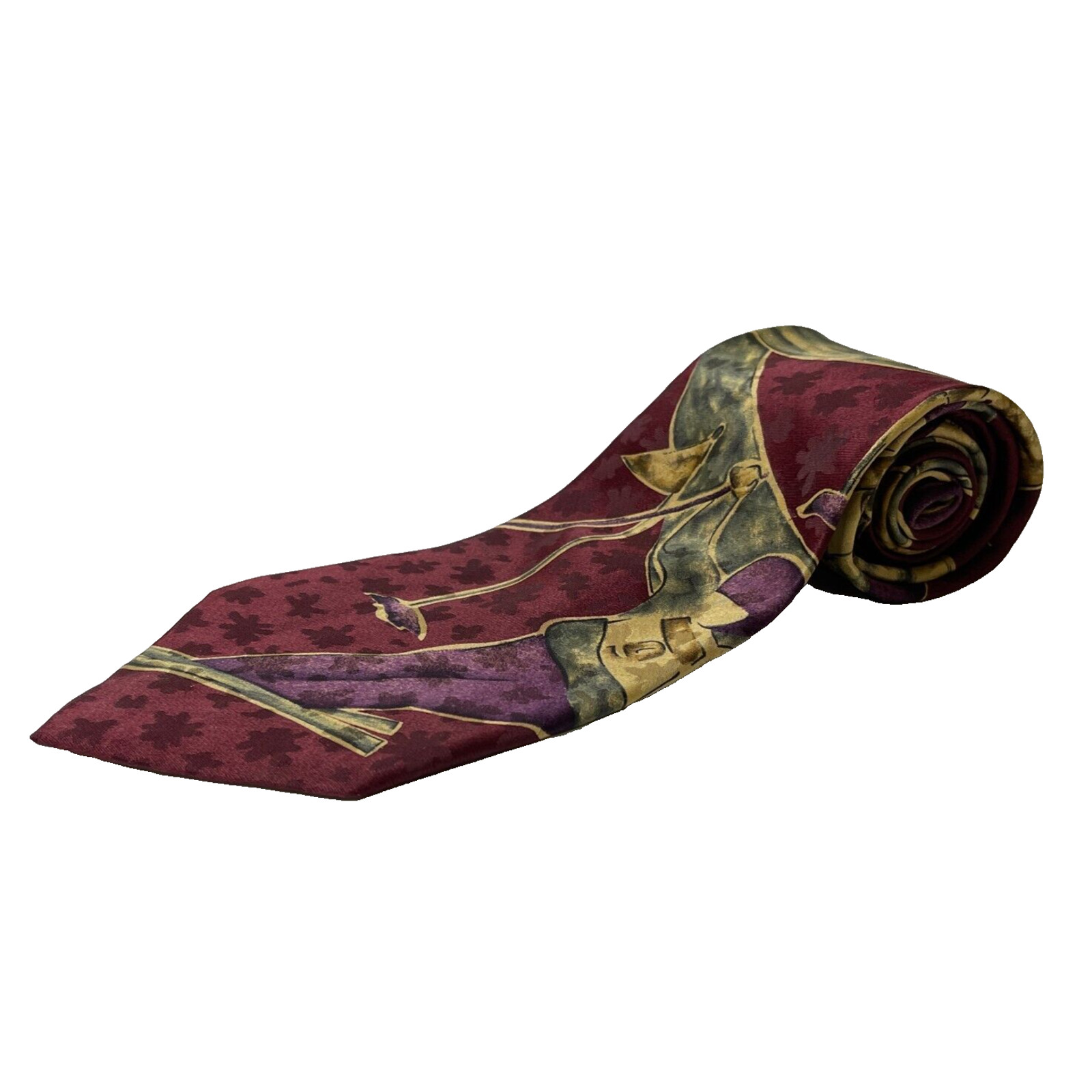 Swing All Silk Men’s Necktie Abstract Pattern Multicolor Casual Tie Made in USA