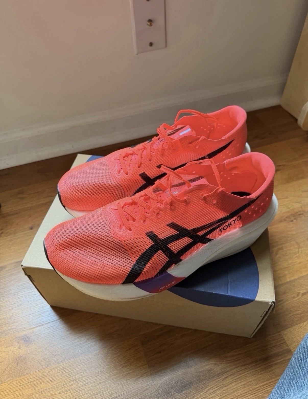 Size 9.5 – ASICS Metaspeed Edge Tokyo Flash Red (37miles)