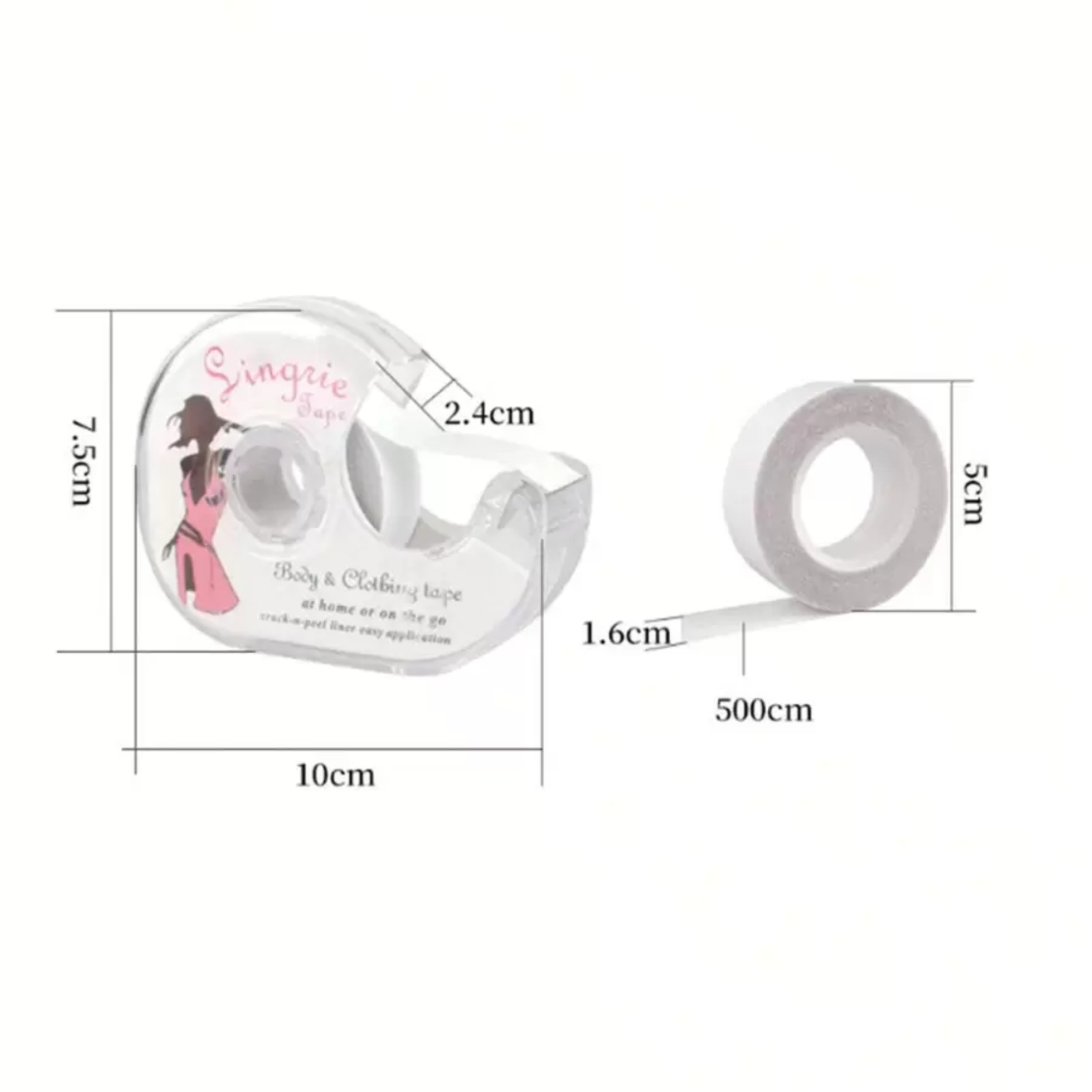 Body Tape Invisible Double-Sided Anti-Glare 5m Adhesive Clothing Tape for Women