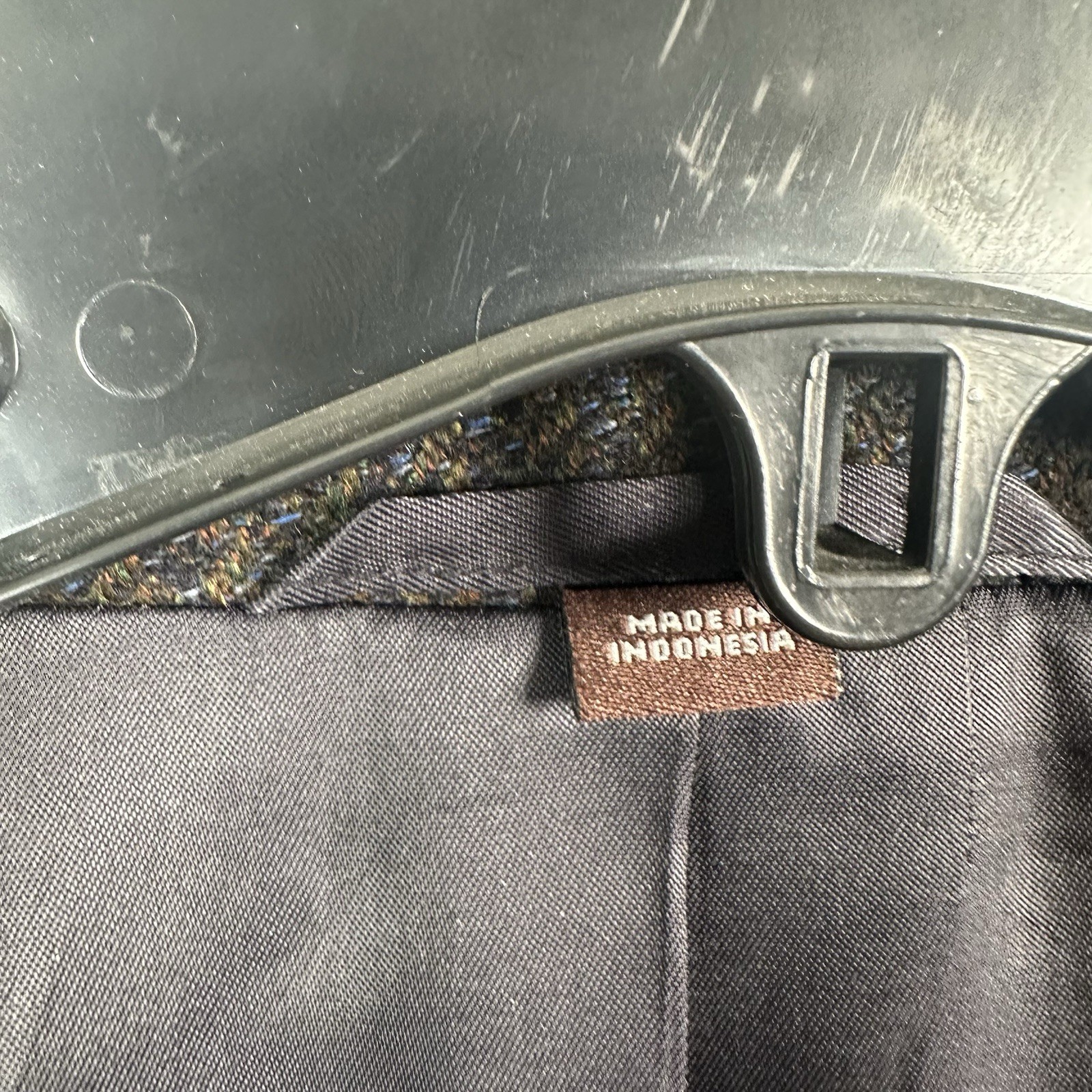 Kroon Sport Coat Mens 42L Brown Striped Tweed Wool Cashmere 2 Button Suit Jacket